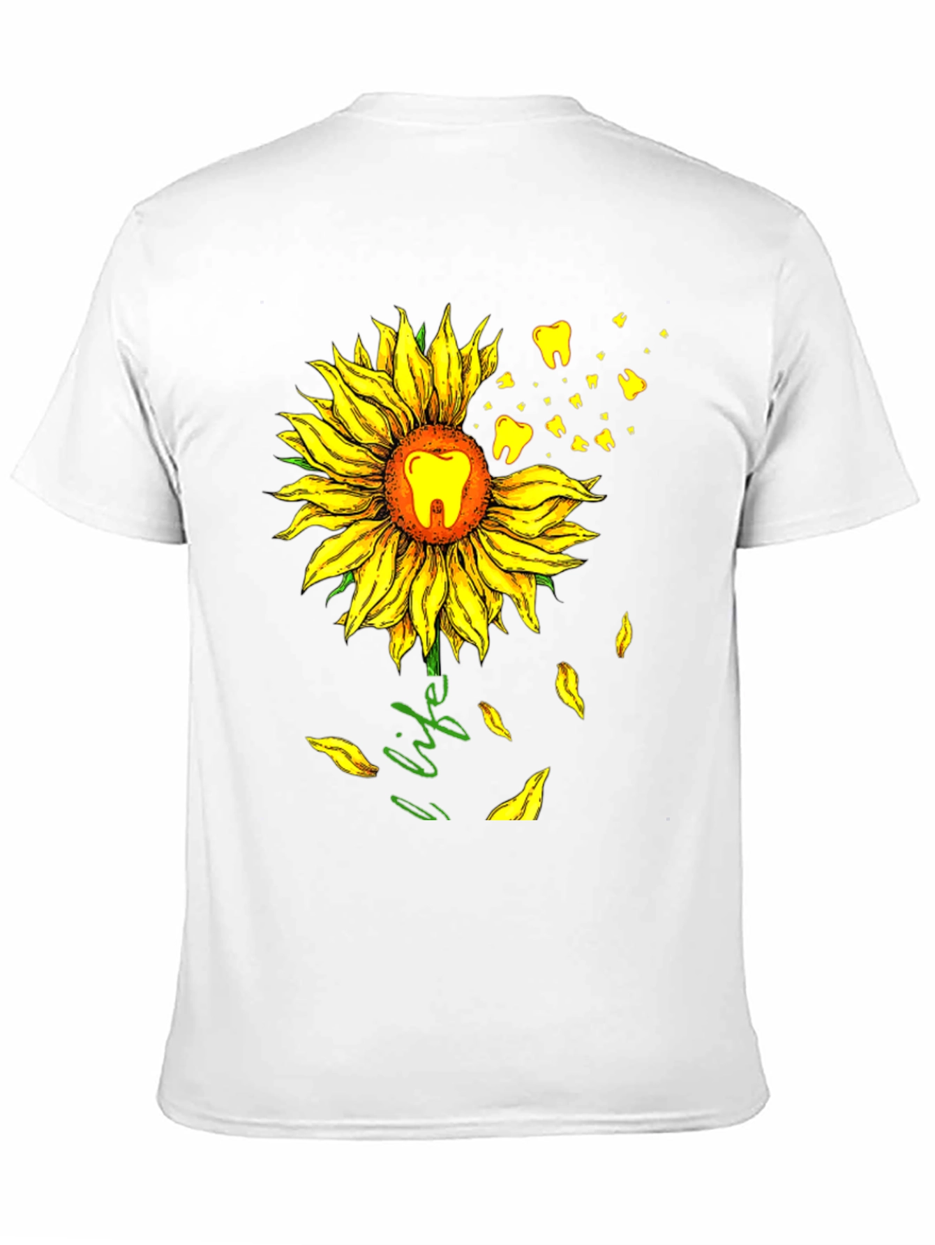 Black Dental Sunflower T-Shirt - Dentist Life Tee view 11