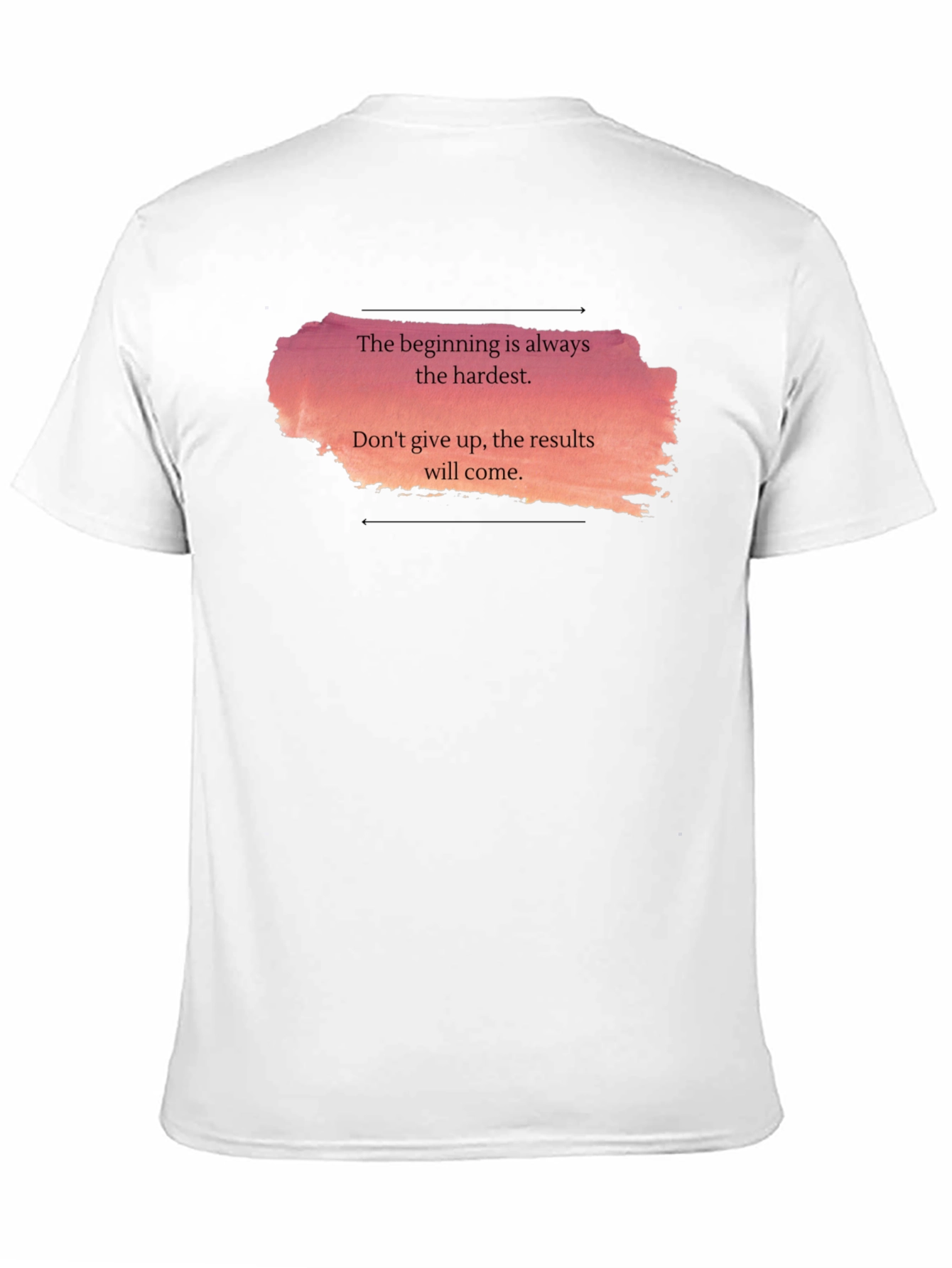Black Motivational Quote T-Shirt: The Beginning is Hardest view 11