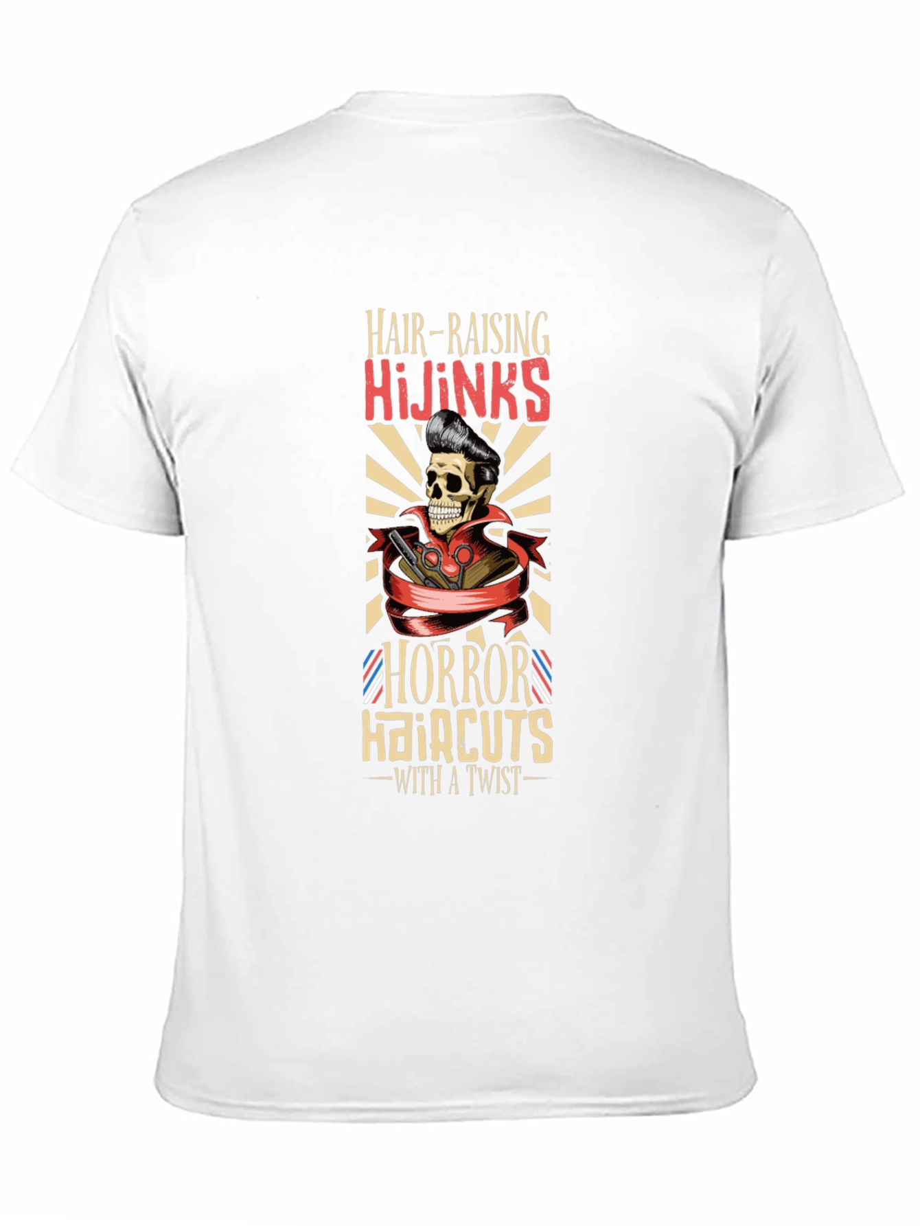 Black Hair-Raising Hijinks Horror Haircuts T-Shirt view 11