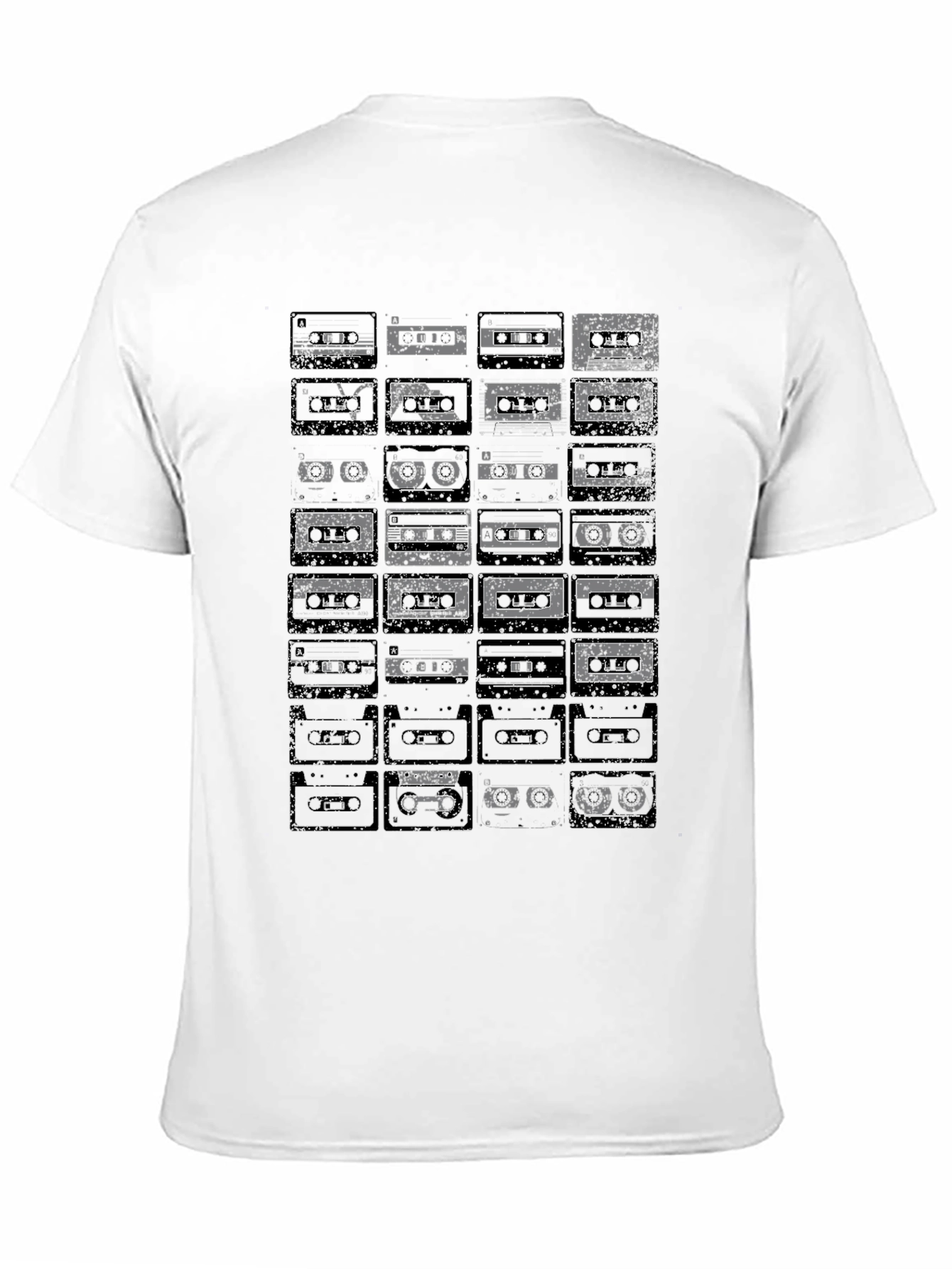 Black Retro Cassette Tape T-Shirt - Vintage Music Lover Tee view 11