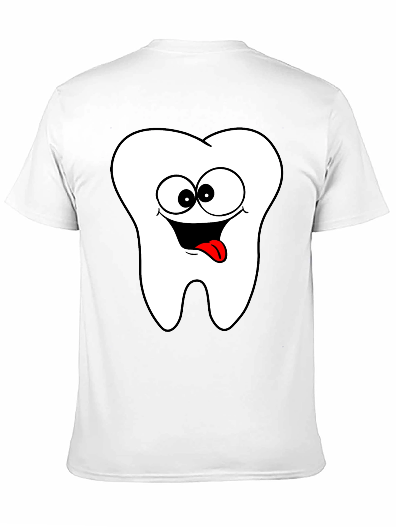 Black Funny Tooth Graphic T-Shirt - Black Cotton Tee view 11