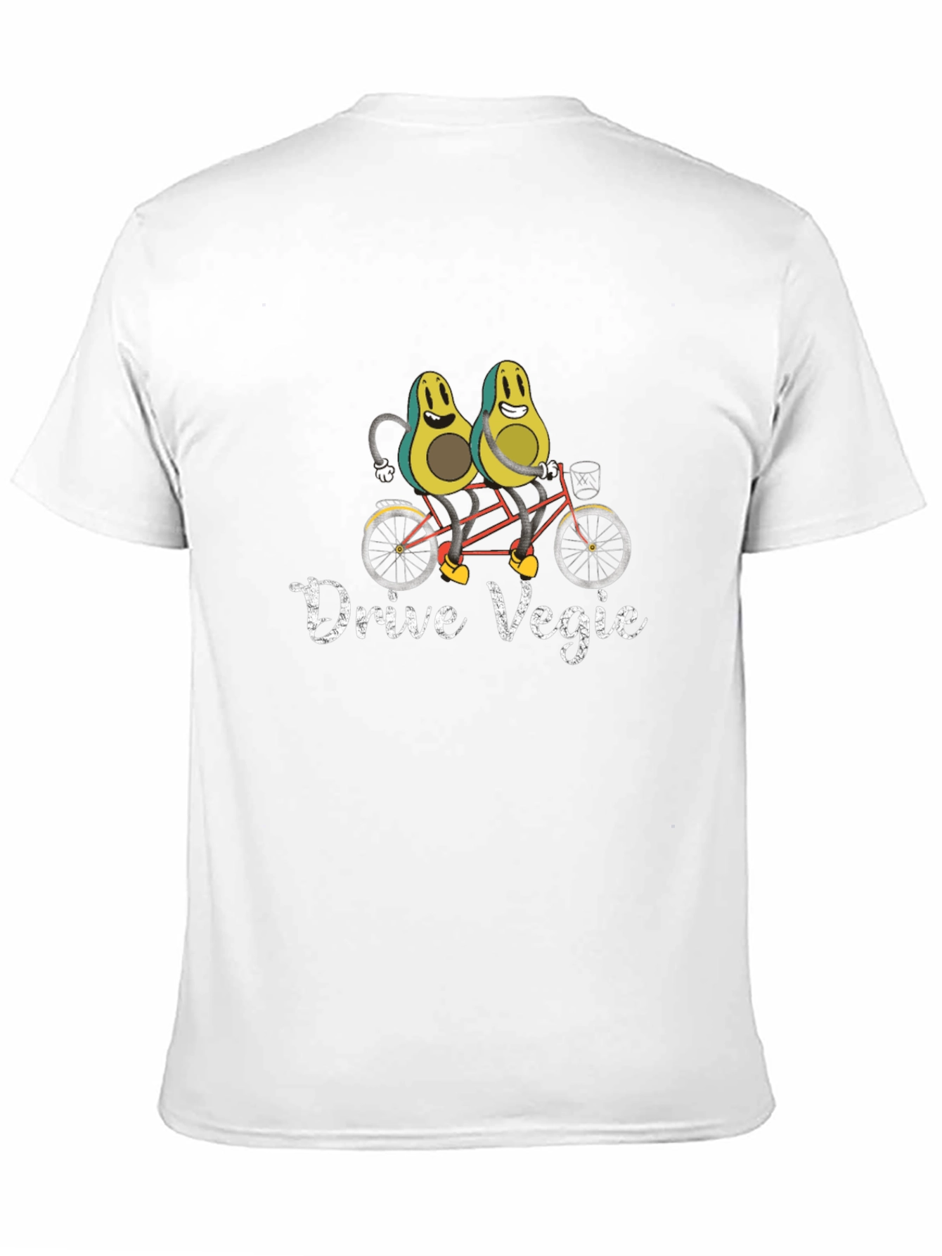 Black Drive Vegie T-Shirt - Avocado Tandem Bike Tee view 11