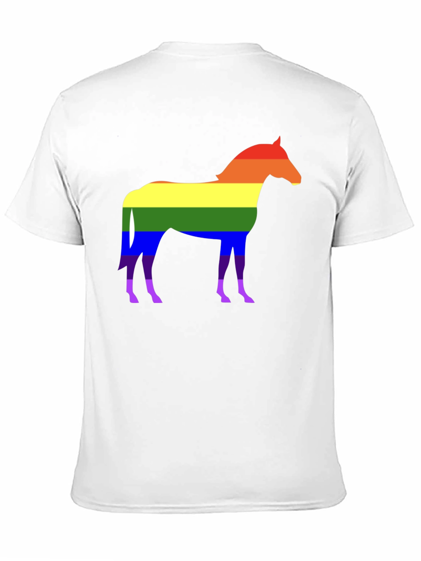 Black Pride Horse Graphic T-Shirt - Stylish Rainbow Design view 11