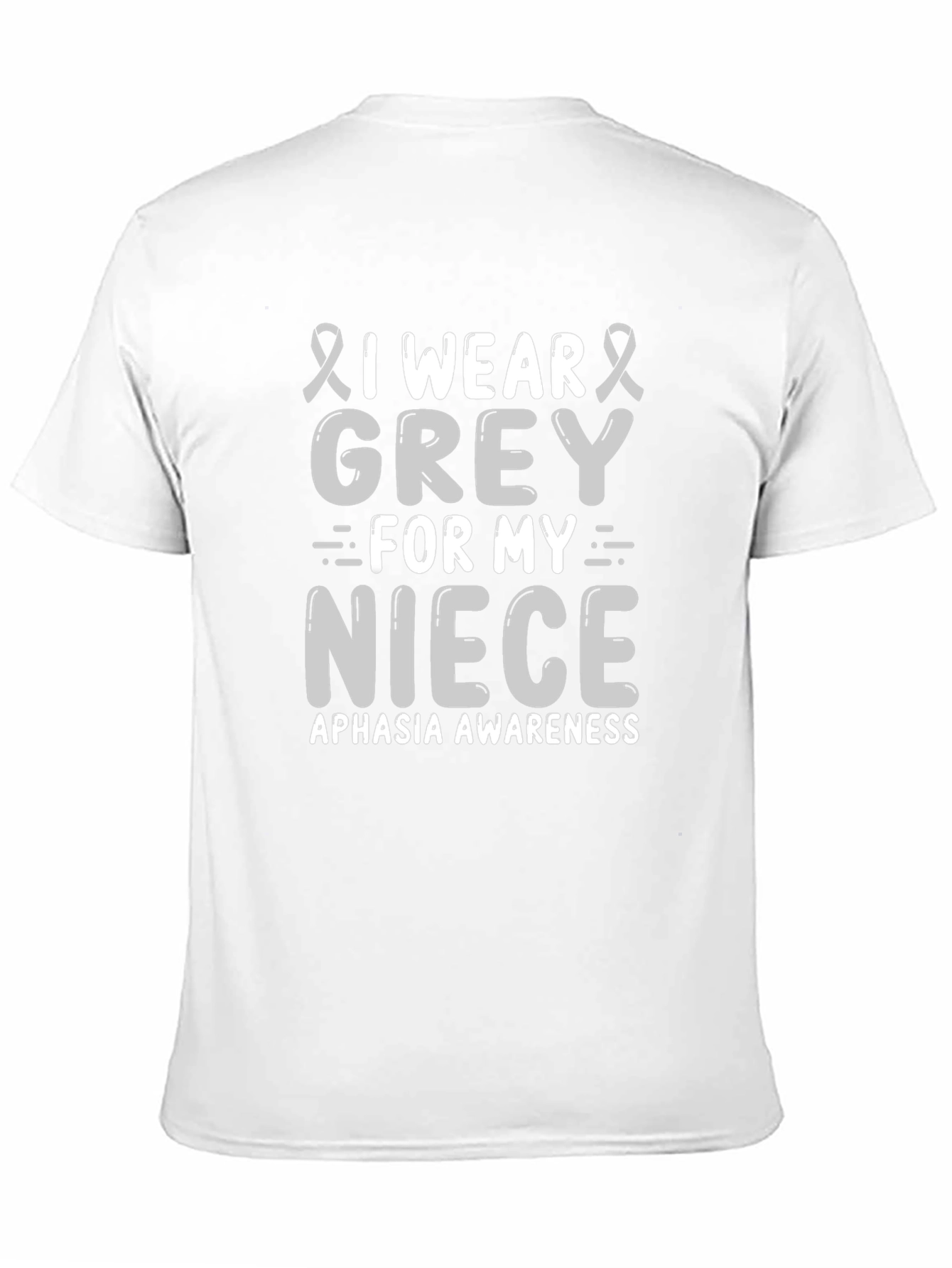 Grey Aphasia Awareness T-Shirt for Niece Support - 11