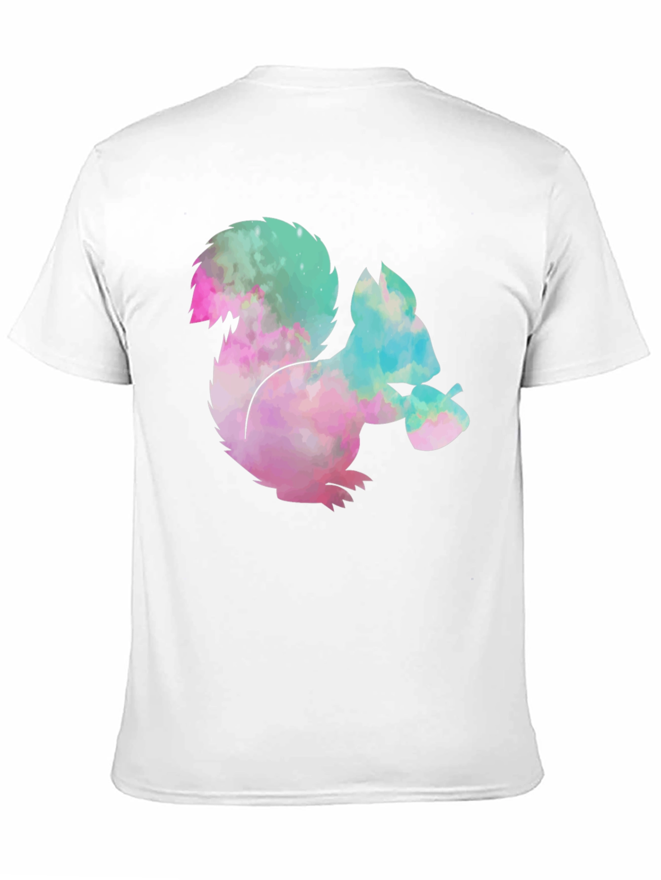 Black Squirrel Tie-Dye Graphic T-Shirt - Black Cotton Tee view 11