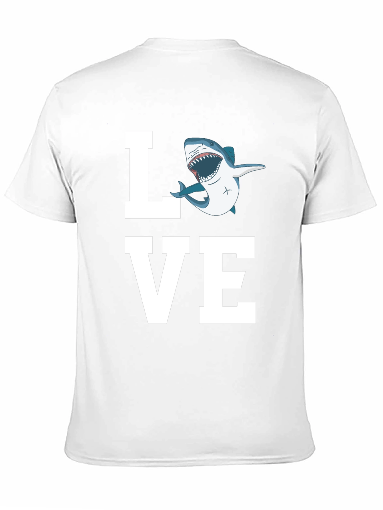 Black Love Shark T-Shirt - Great White Tee view 11