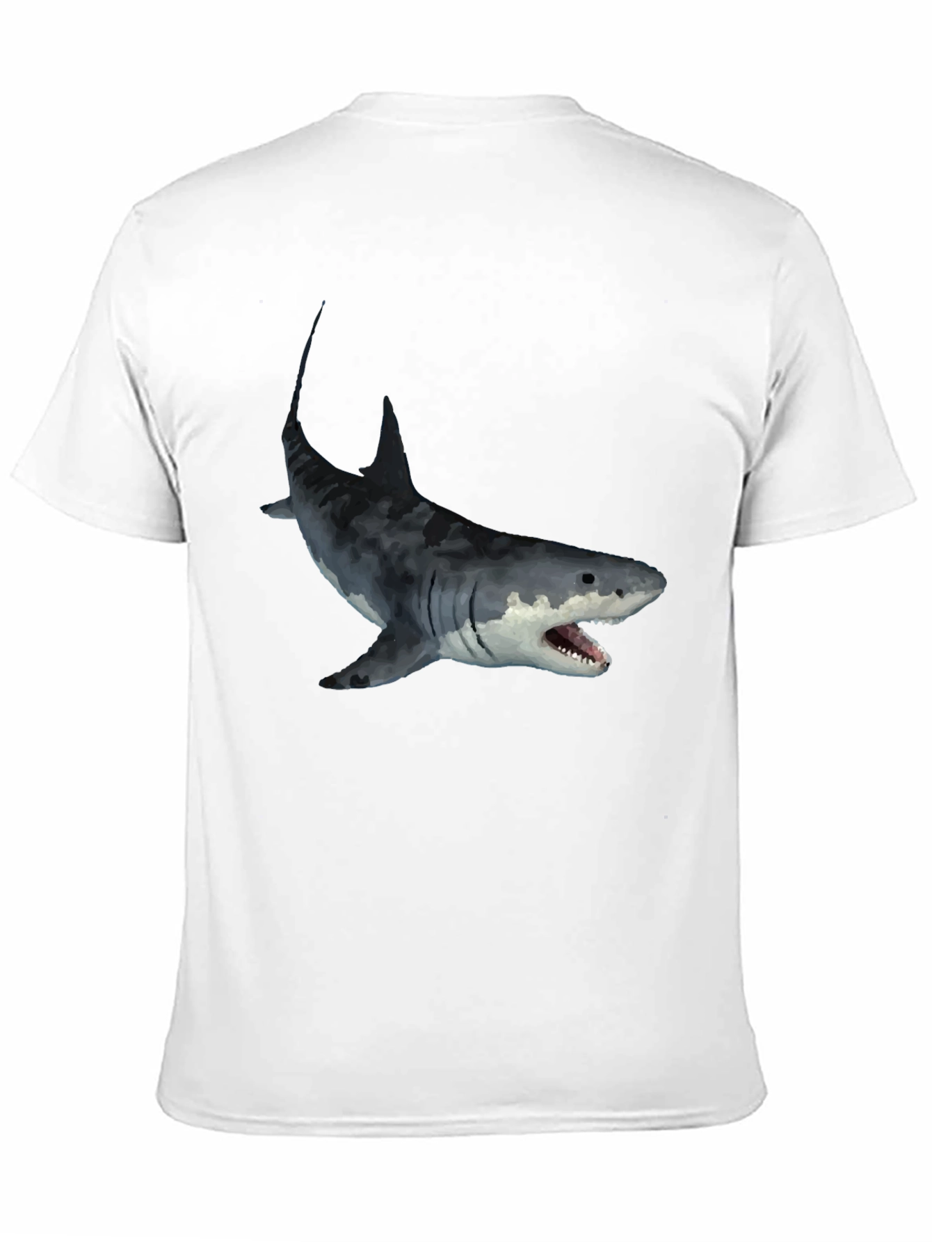 Black Men's Black Shark Graphic T-Shirt view 11