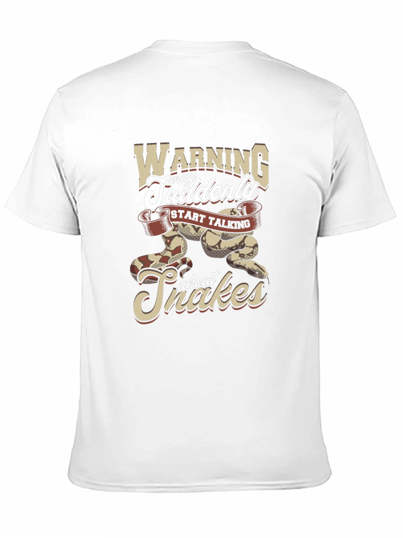 Black Warning May Suddenly Start Talking About Snakes Graphic Tee view 11