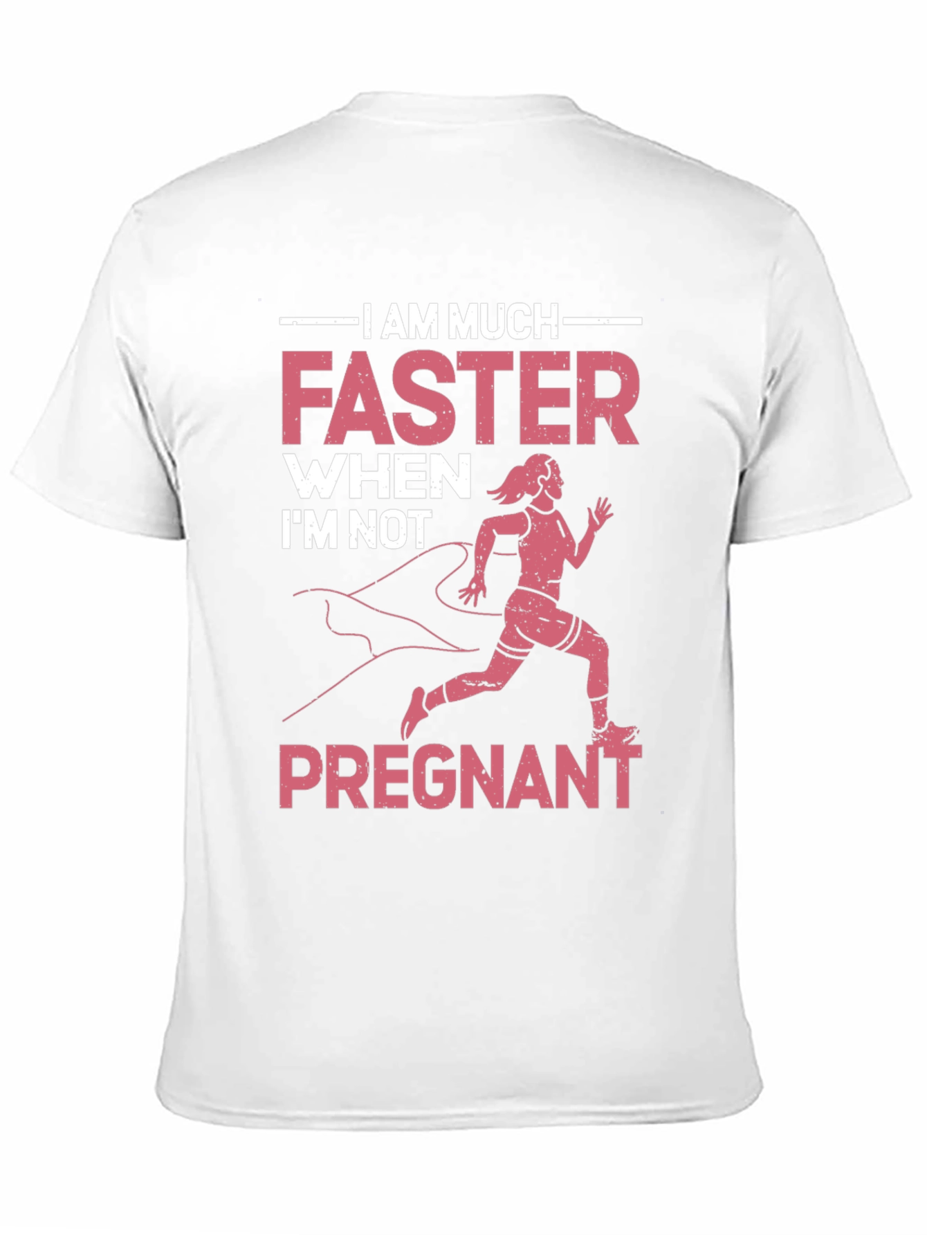 Black Funny Pregnancy Running T-Shirt view 11