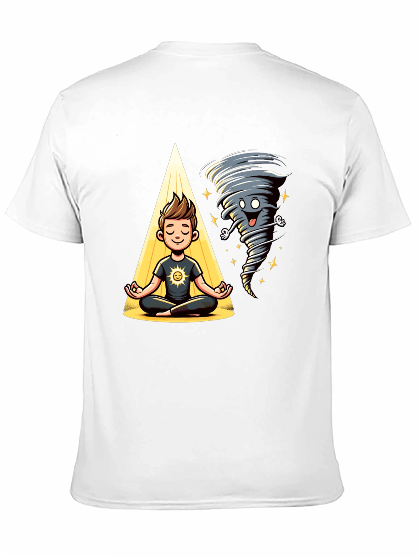 Black Zen Tornado T-Shirt - Balance & Humor view 11