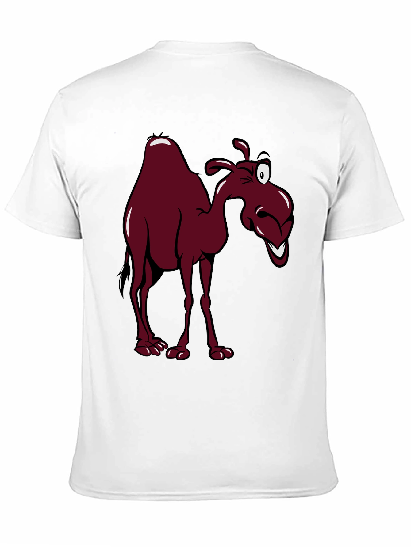 Black Cartoon Camel Graphic Tee - Black Unisex T-Shirt view 11
