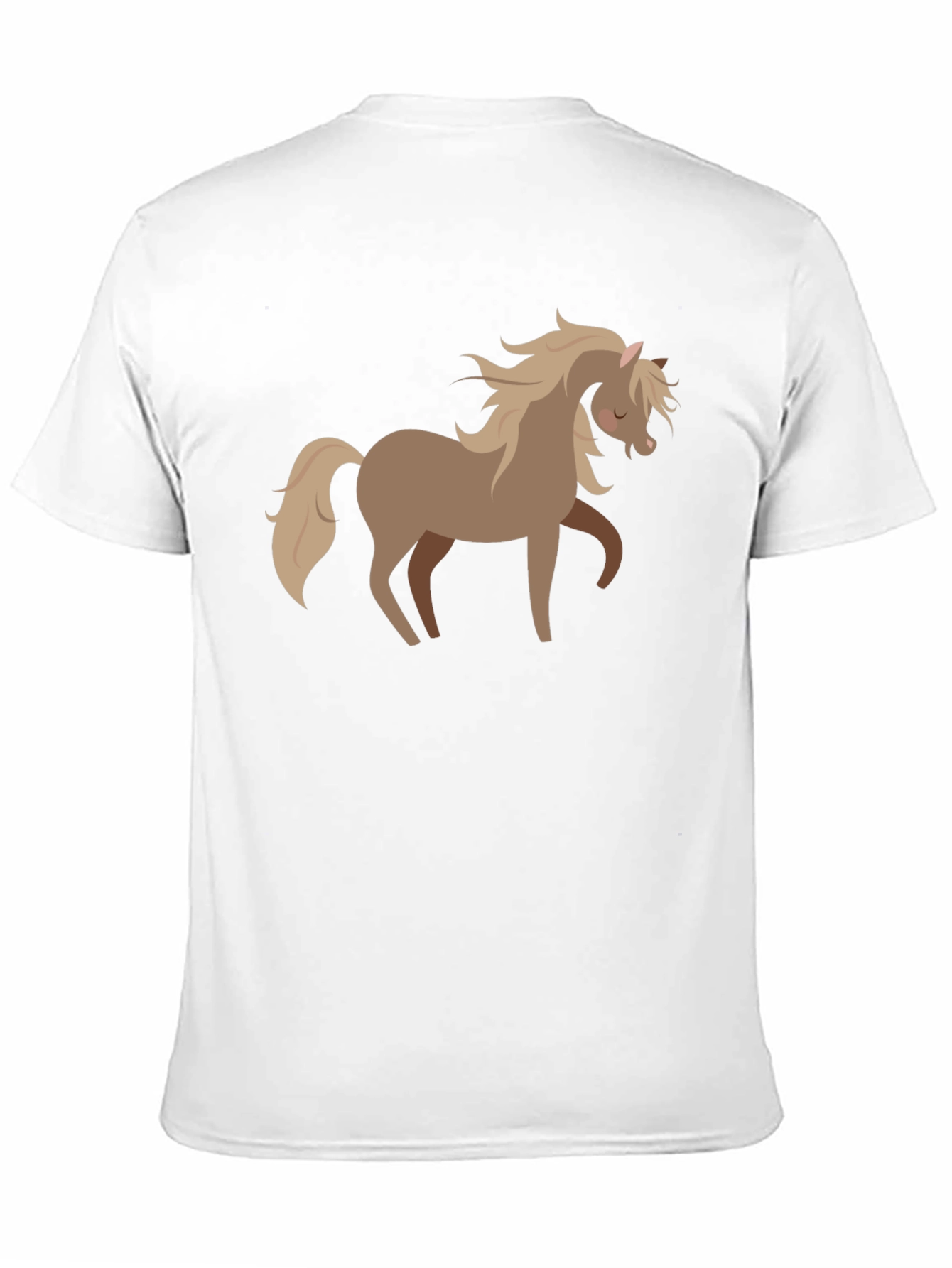 Black Cute Horse Graphic Tee - Soft Black Cotton Shirt view 11