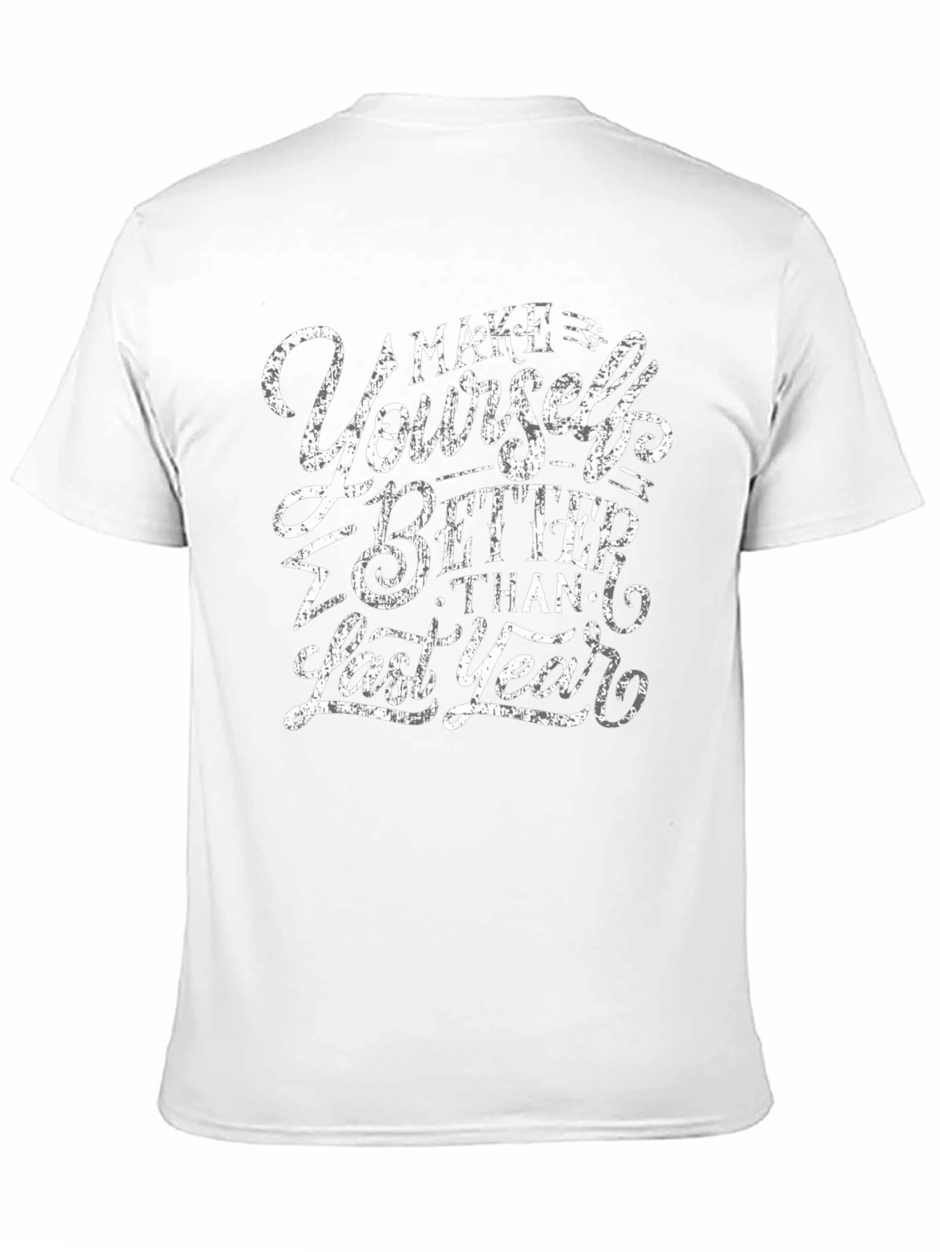 Black Motivational 'Better Than Last Year' Black T-Shirt view 11