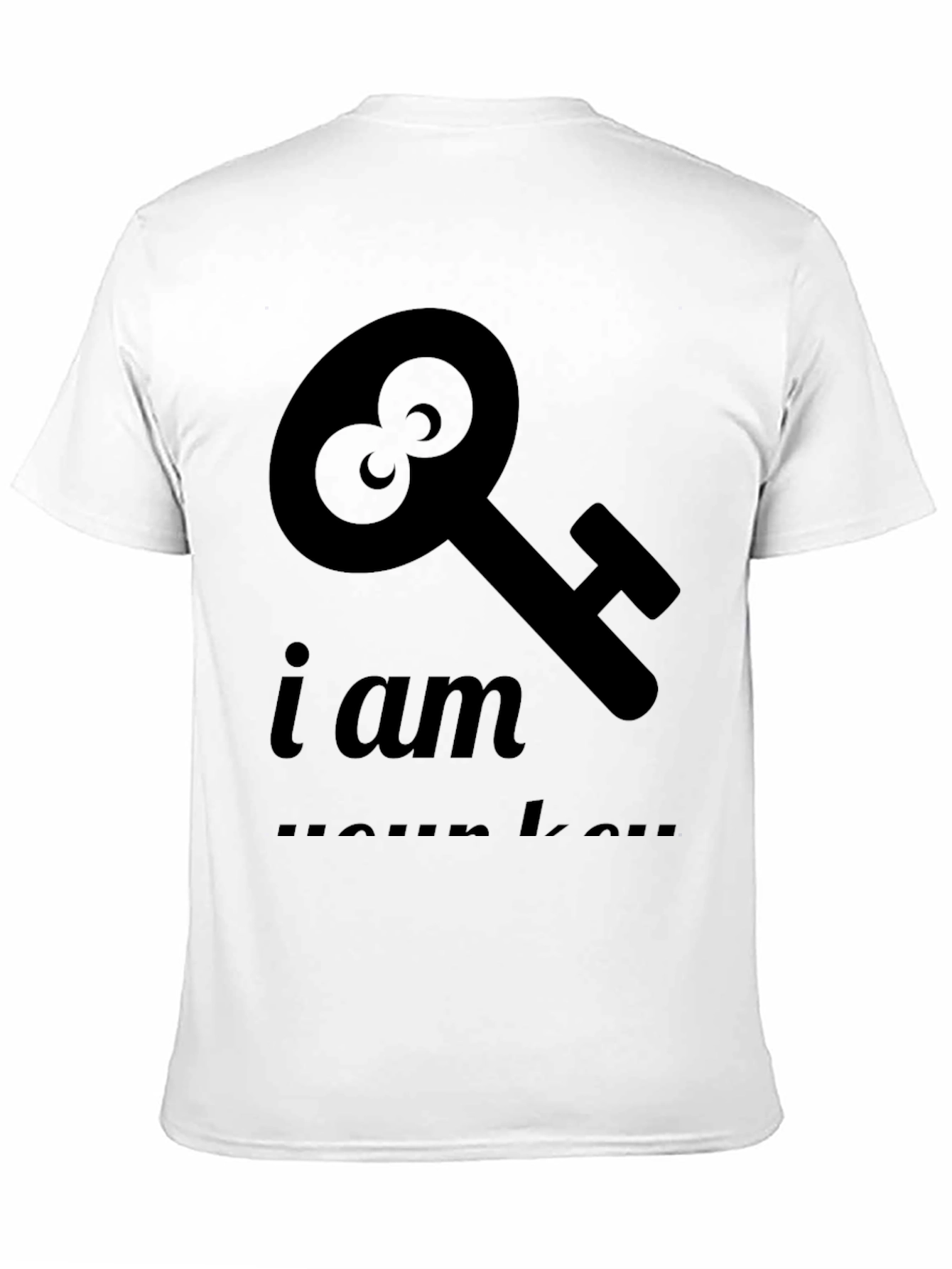 Black I Am Your Key T-Shirt - Unique Design, Black Tee view 11