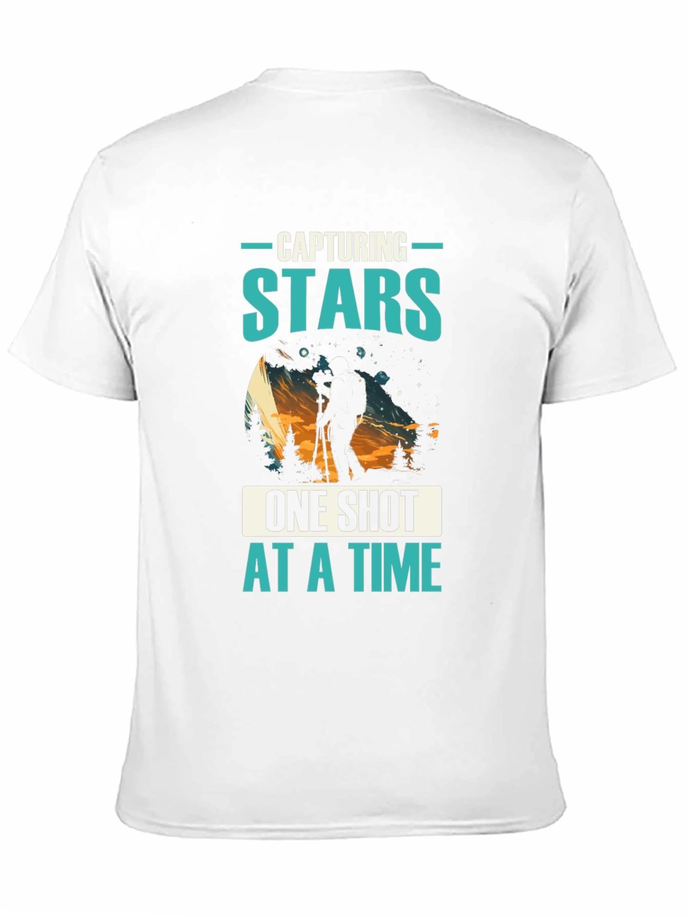 Black Capturing Stars T-Shirt: Photographer Night Sky Tee view 11