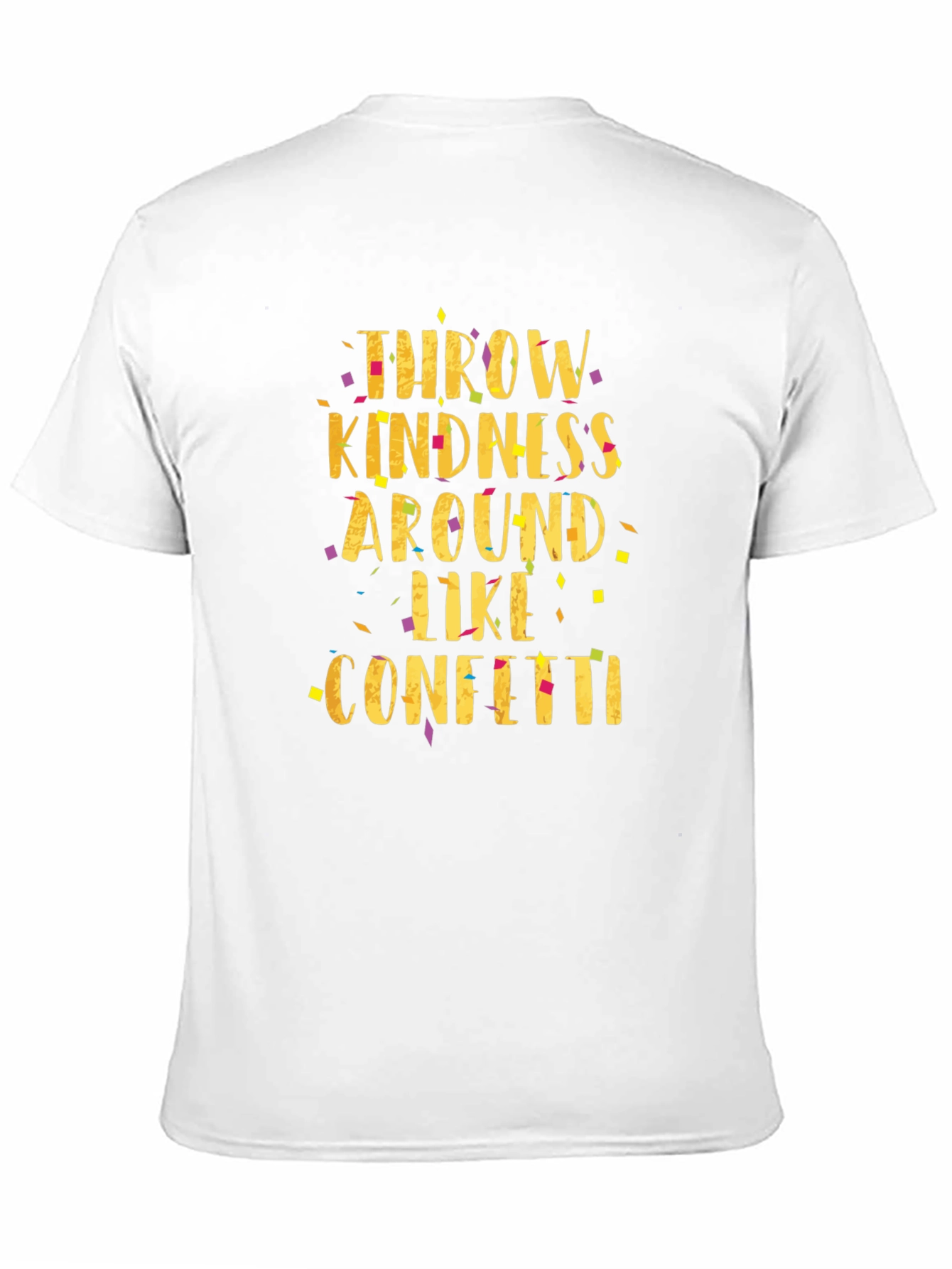 Black Throw Kindness Like Confetti Black T-Shirt view 11