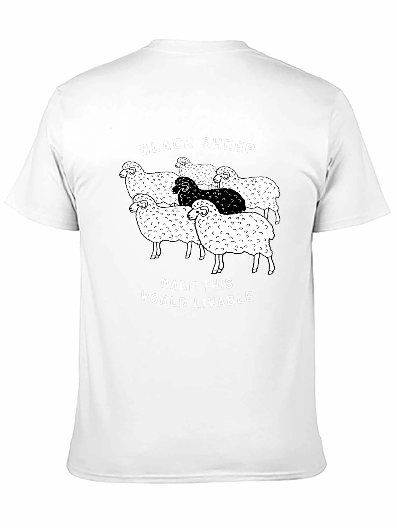 Black Black Sheep T-Shirt - Make This World Livable view 11