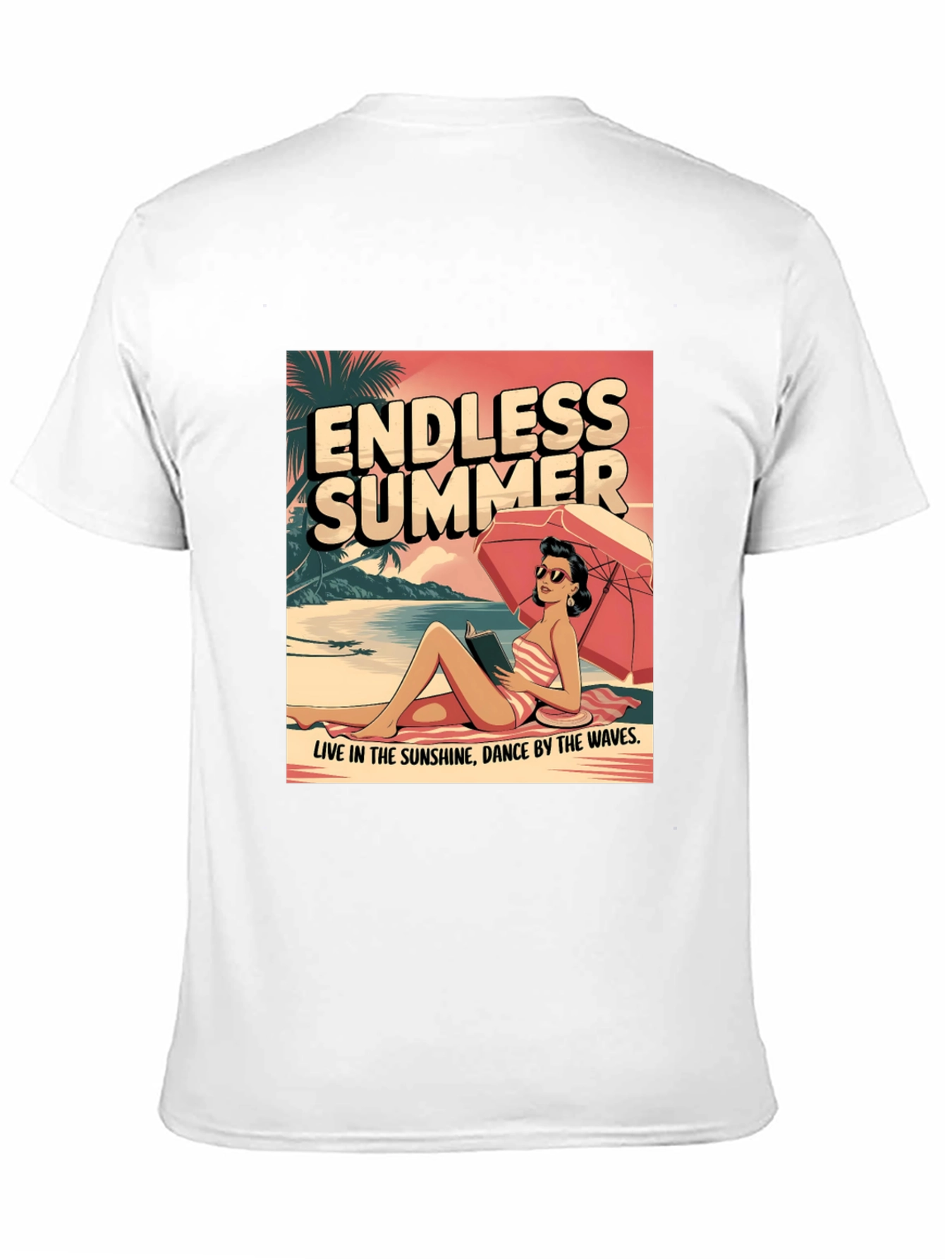 Black Endless Summer Graphic Tee - Beach Vibes T-Shirt view 11