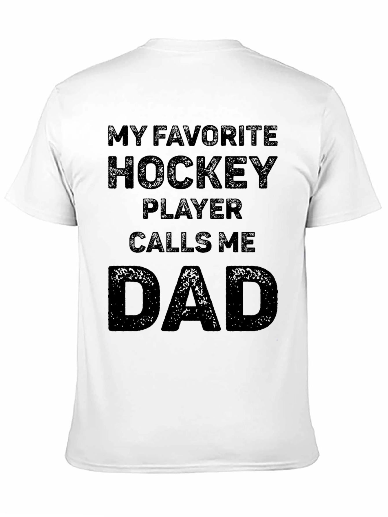 Black My Favorite Hockey Player Calls Me Dad T-Shirt view 11