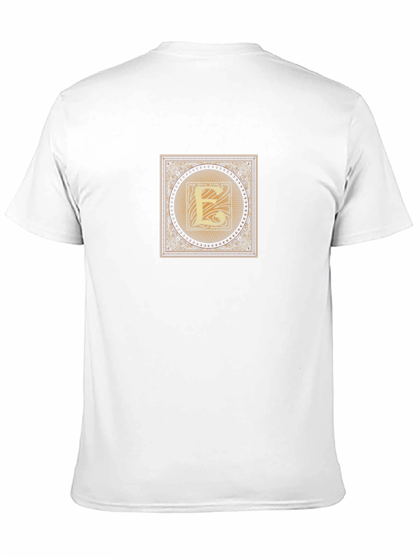 Black Black T-Shirt with Ornate Letter E Design view 11