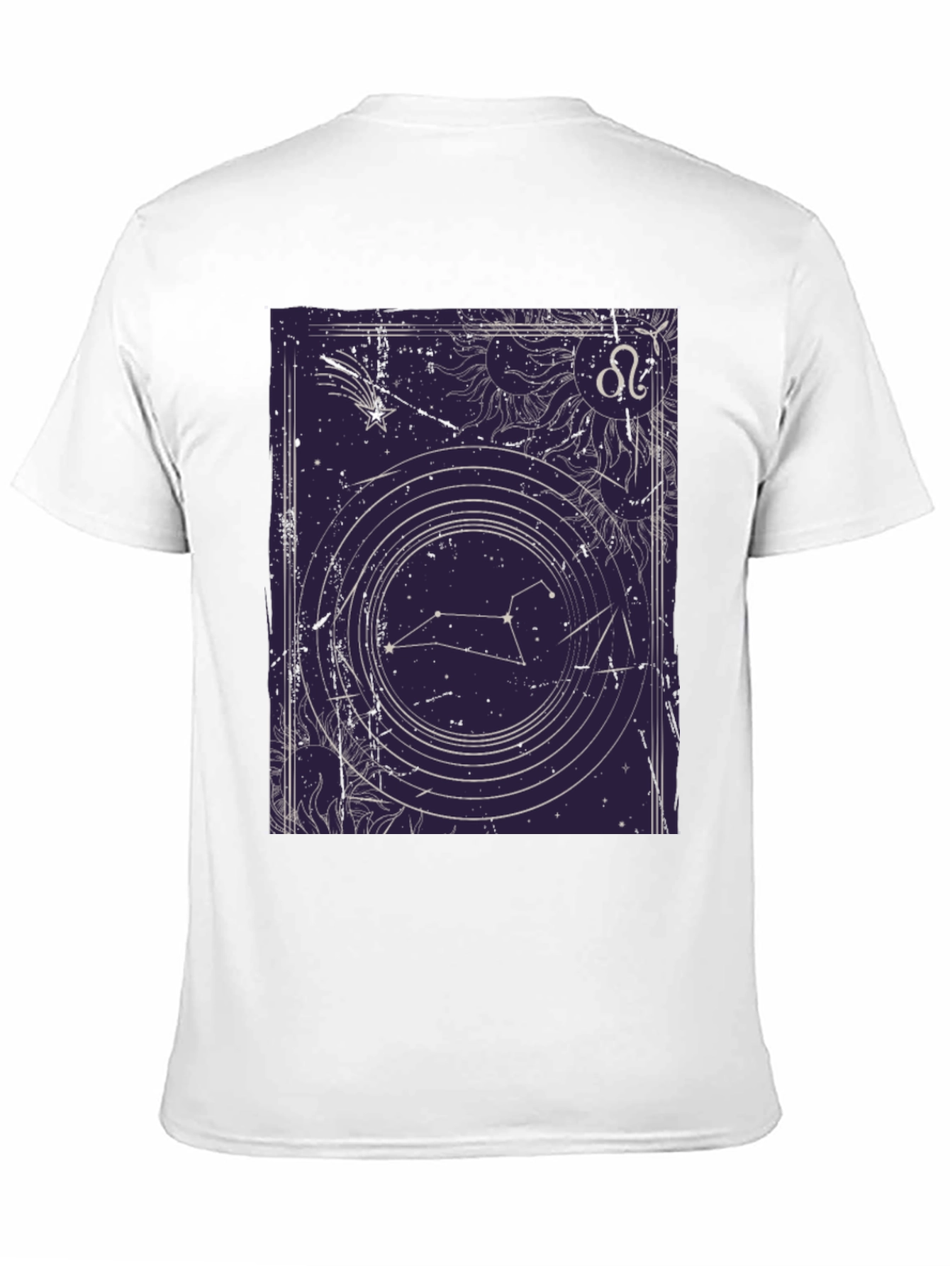 Black Leo Zodiac Graphic Tee - Celestial Constellation T-Shirt view 11
