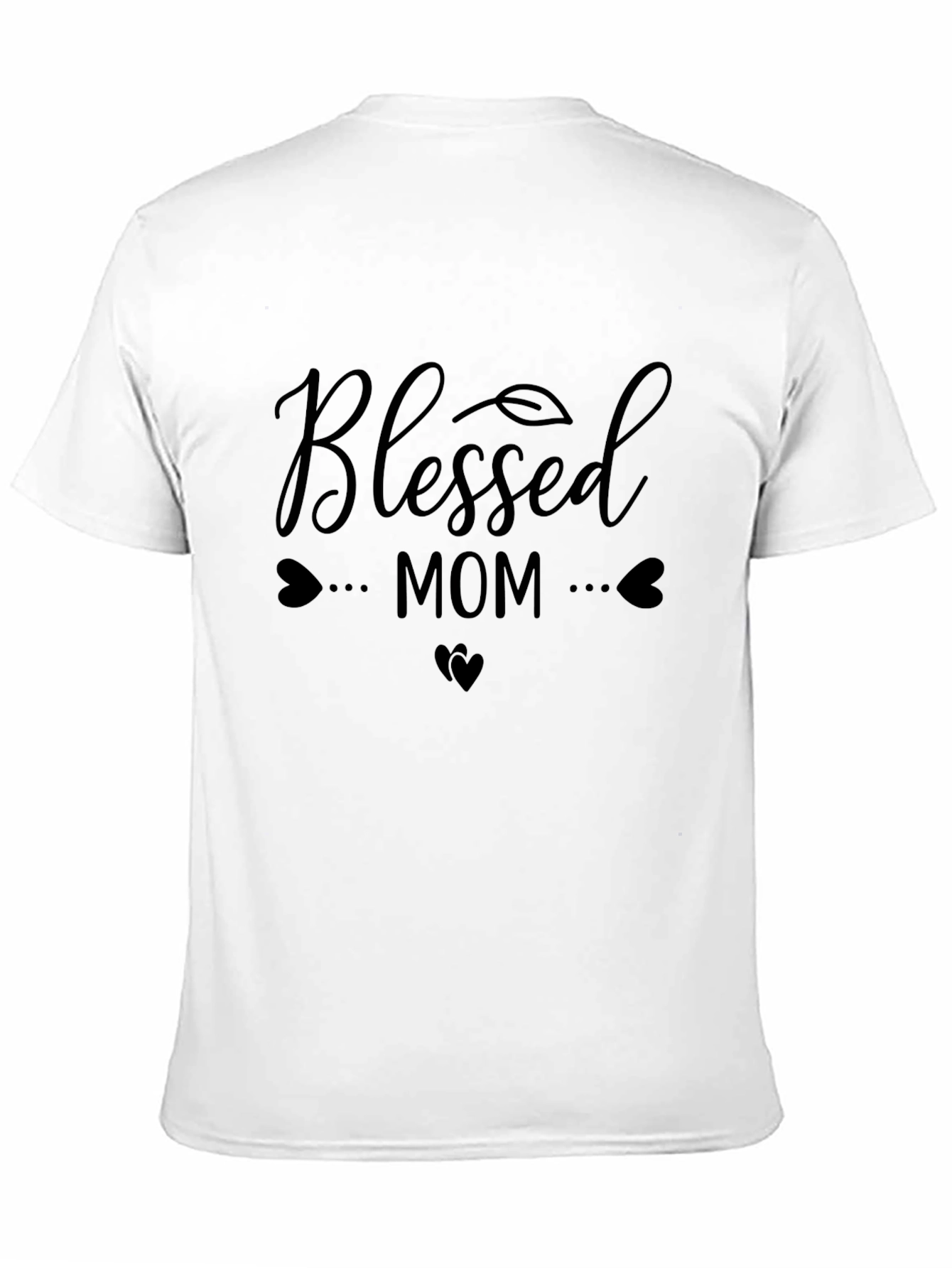 Black Blessed Mom Black Graphic T-Shirt view 11