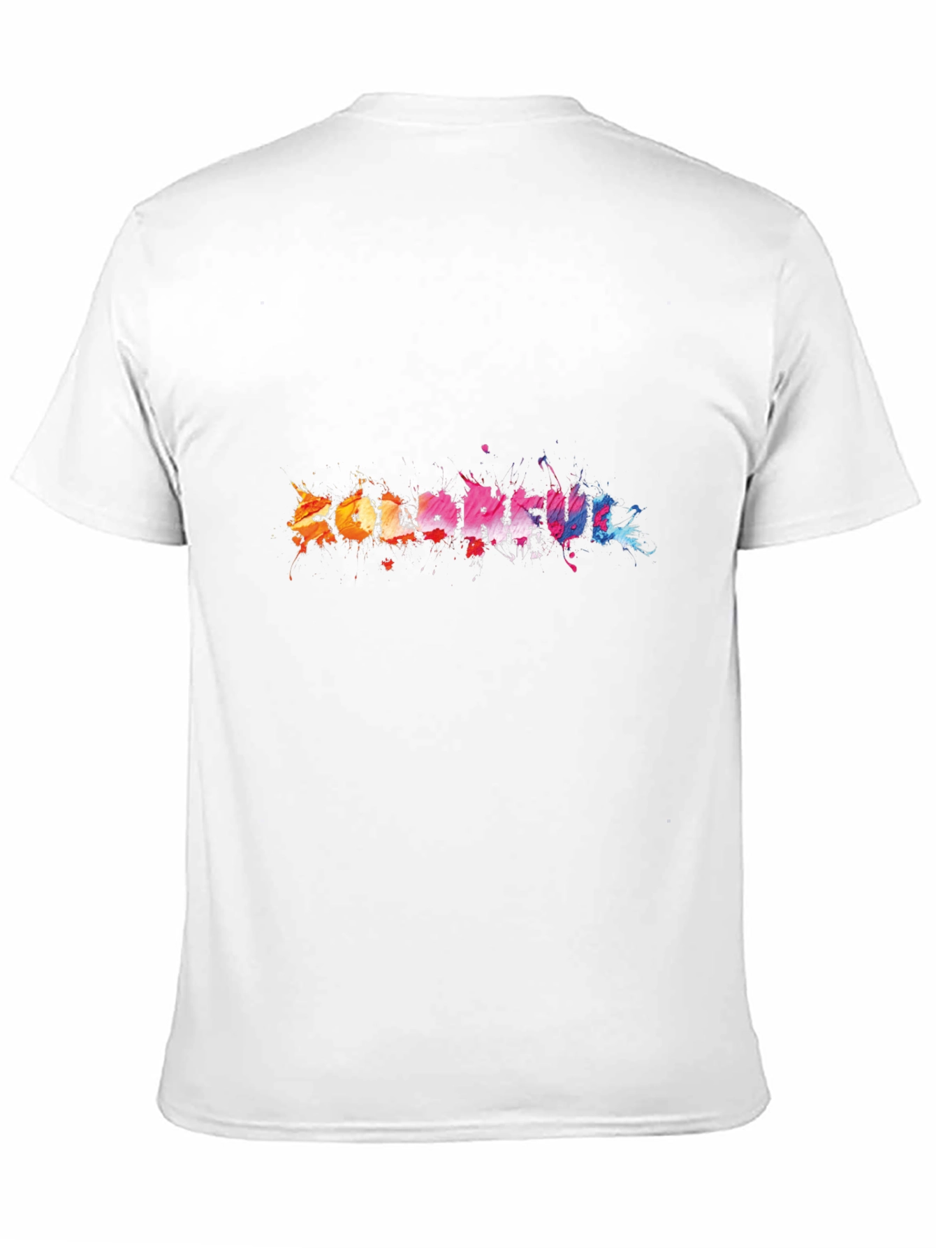 Black Colorful Splatter Graphic Black T-Shirt view 11