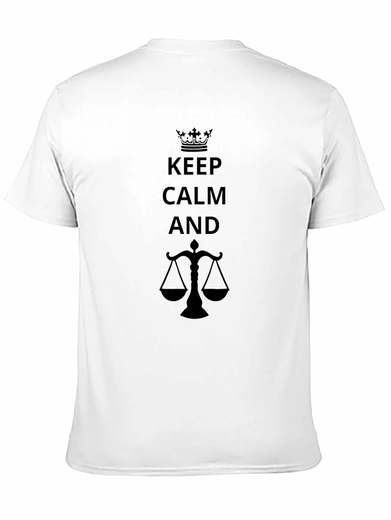 Black Keep Calm and Scales of Justice T-Shirt - Black view 11