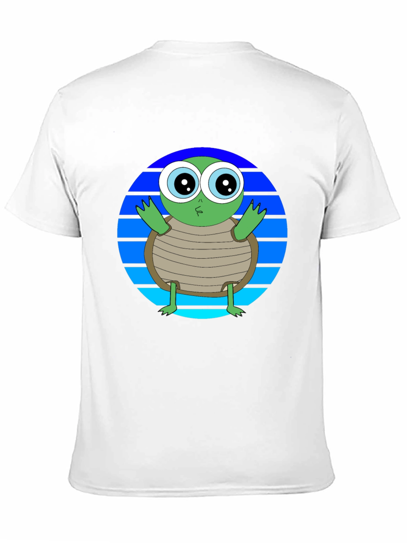 Cartoon Turtle Graphic Tee - Soft Cotton Blend - 11