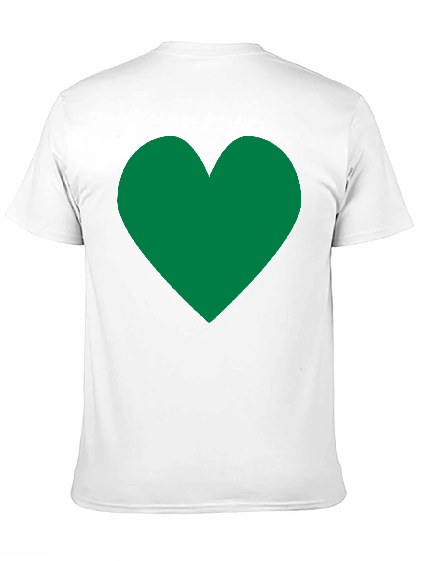 Black Green Heart Graphic Black T-Shirt view 11