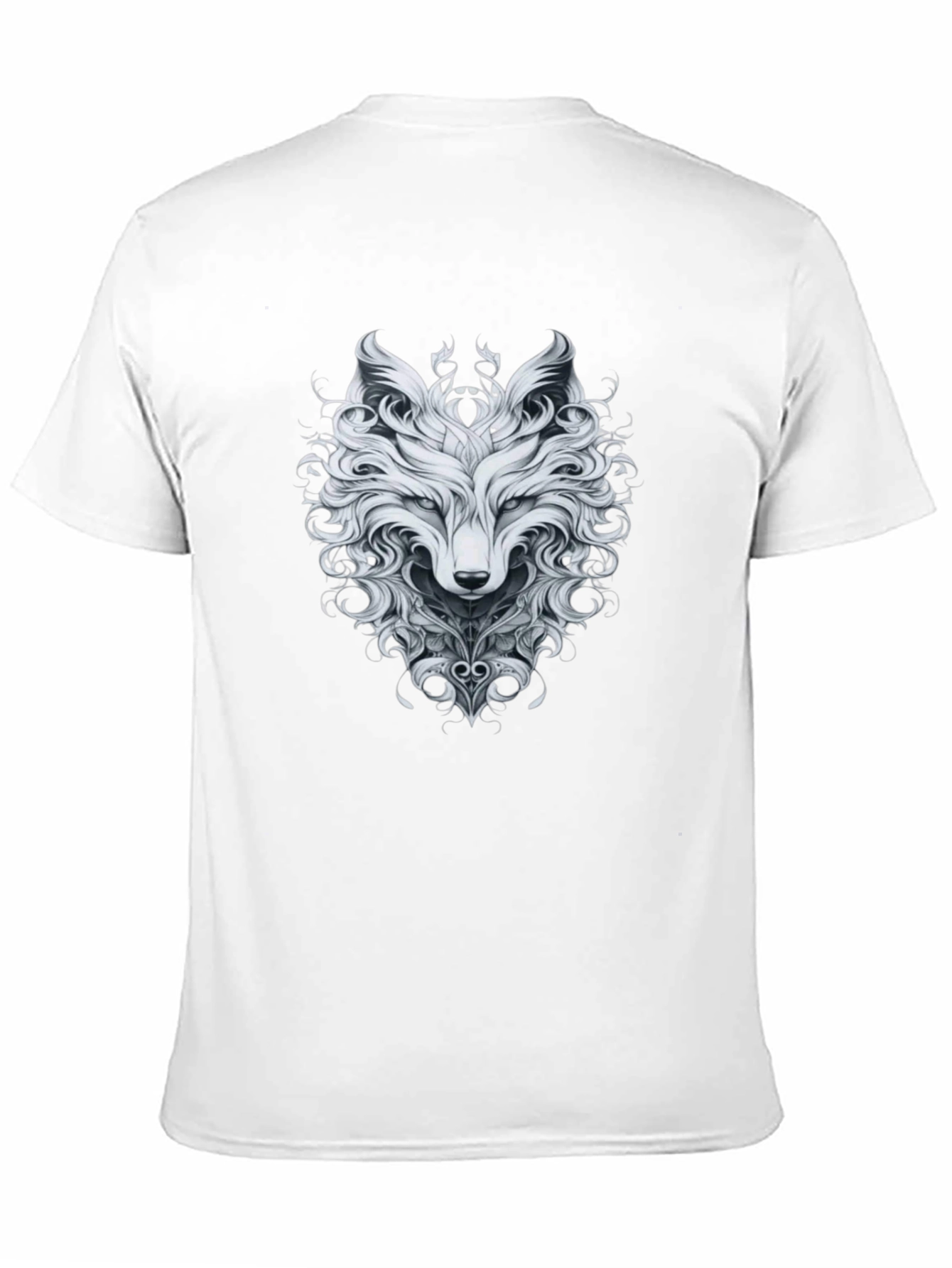 Black Wolf Graphic Print T-Shirt view 11