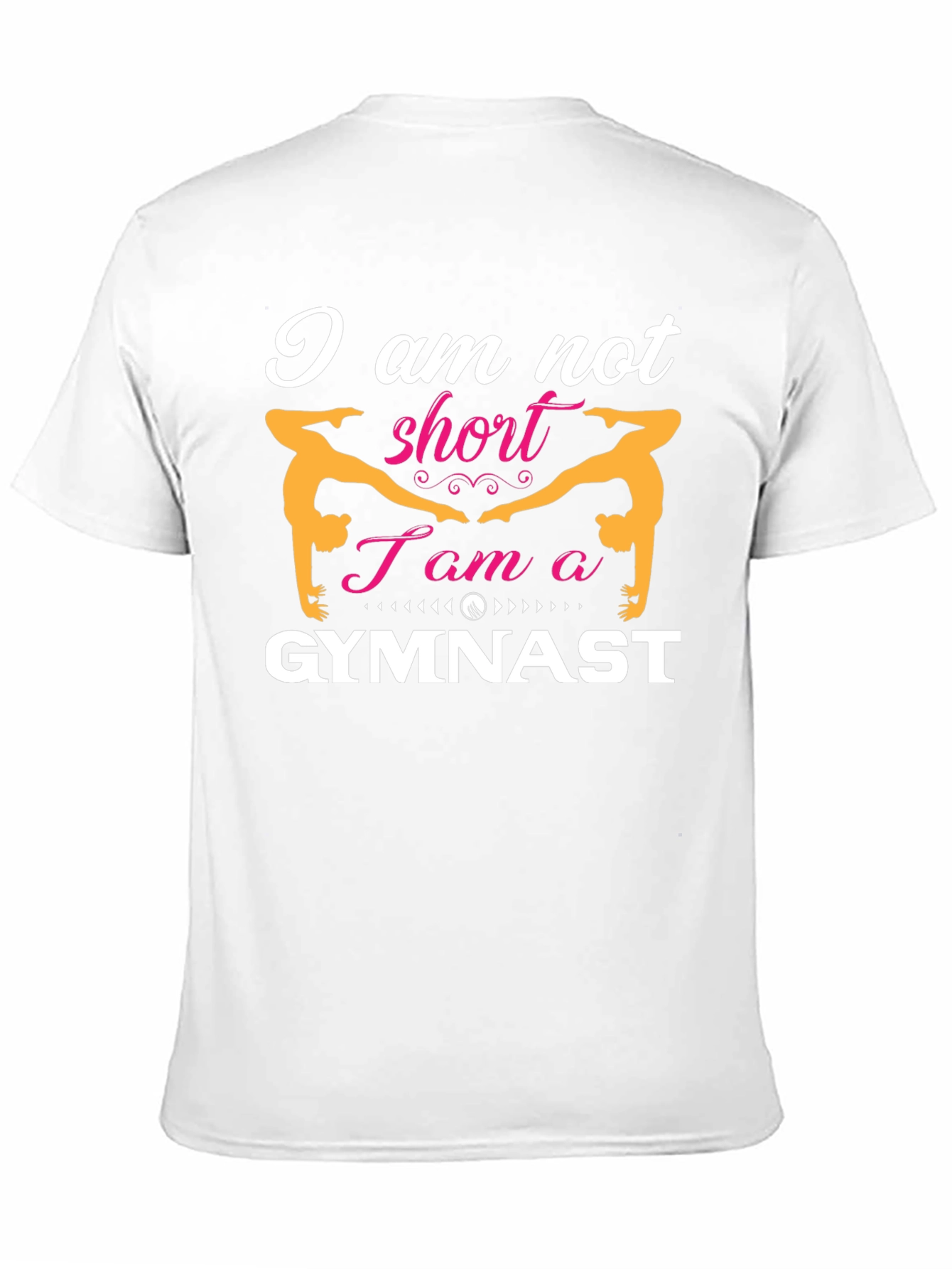 Black I am not short Gymnast T-Shirt view 11