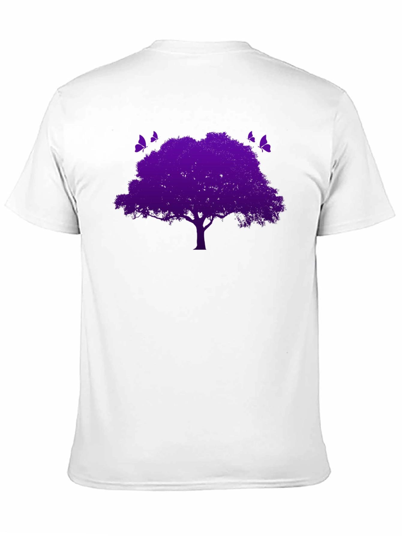 Black Purple Tree Graphic Tee - Nature Inspired Black T-Shirt view 11