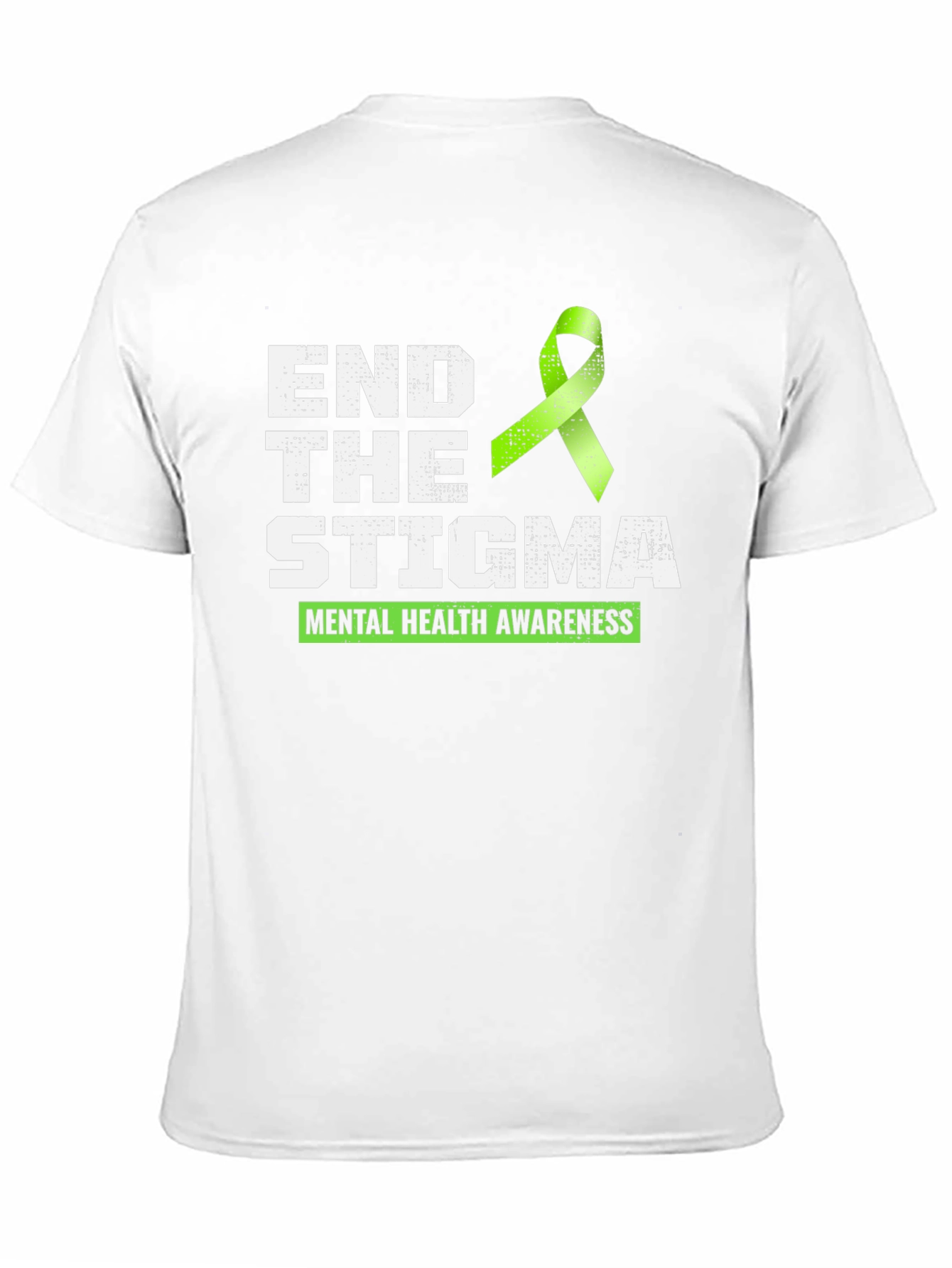 Black End the Stigma Mental Health Awareness T-Shirt view 11
