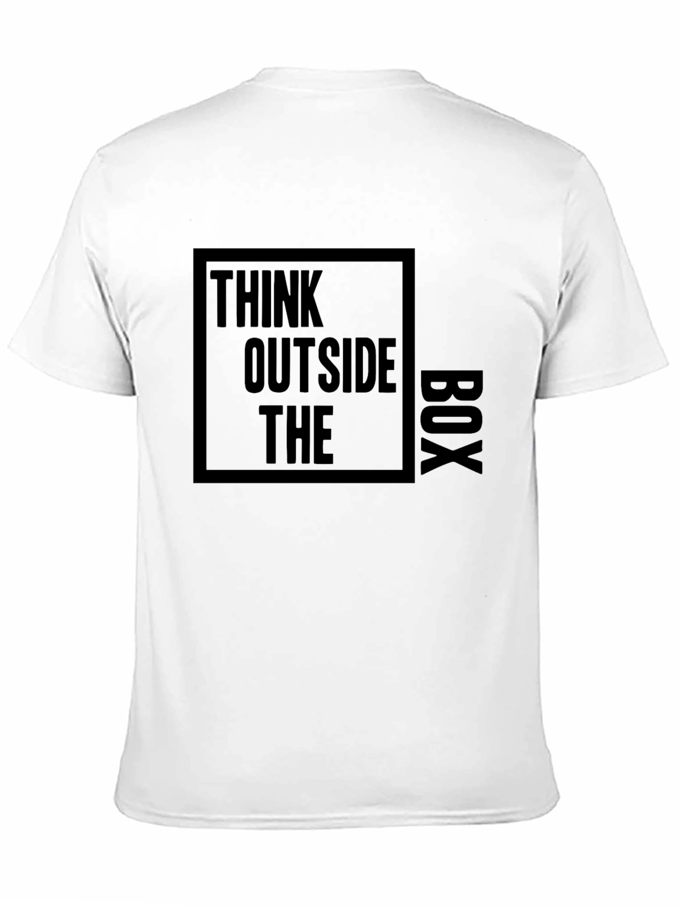 Black Think Outside The Box Black Graphic T-Shirt view 11