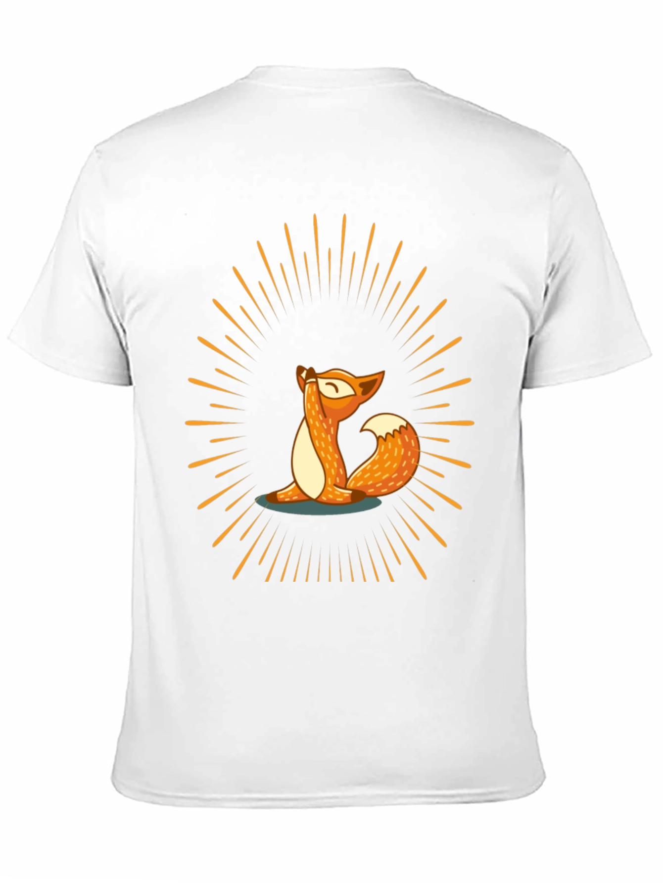 Black Yoga Fox Tee - Meditate in Style view 11