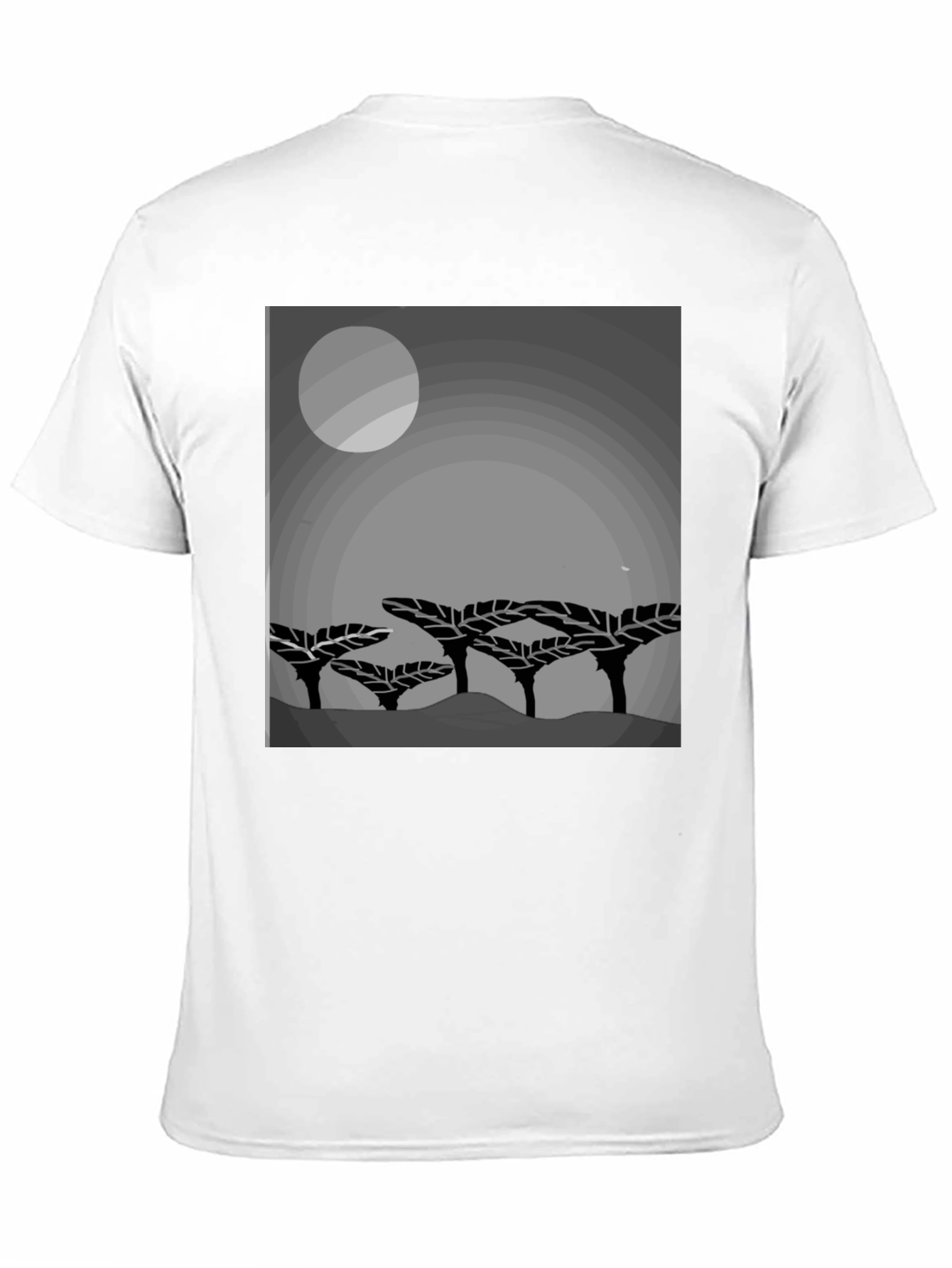 Black Men's Graphic Print Crew Neck T-Shirt view 11