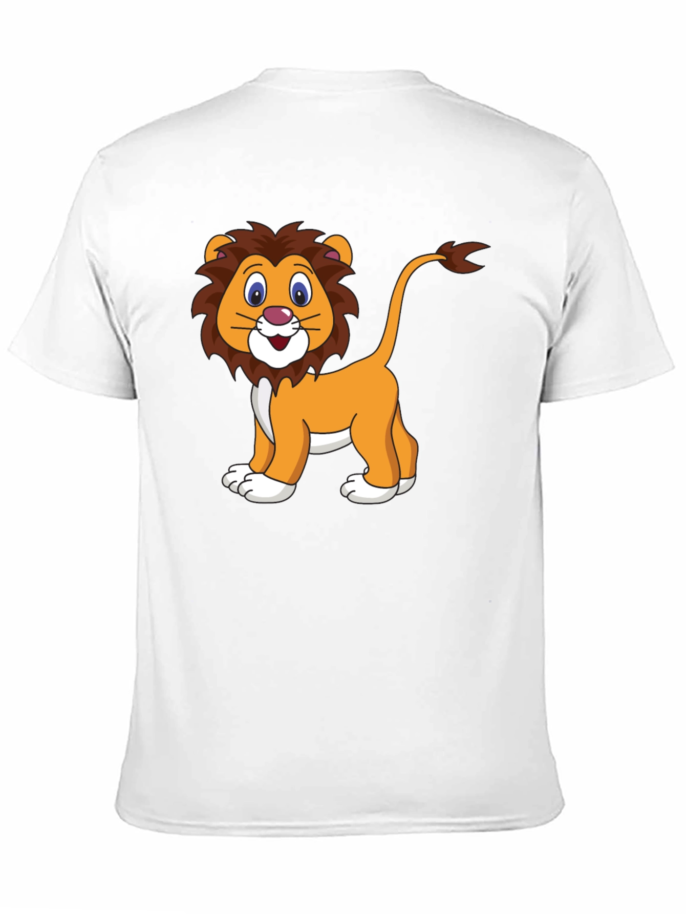 Black Cartoon Lion Black T-Shirt view 11