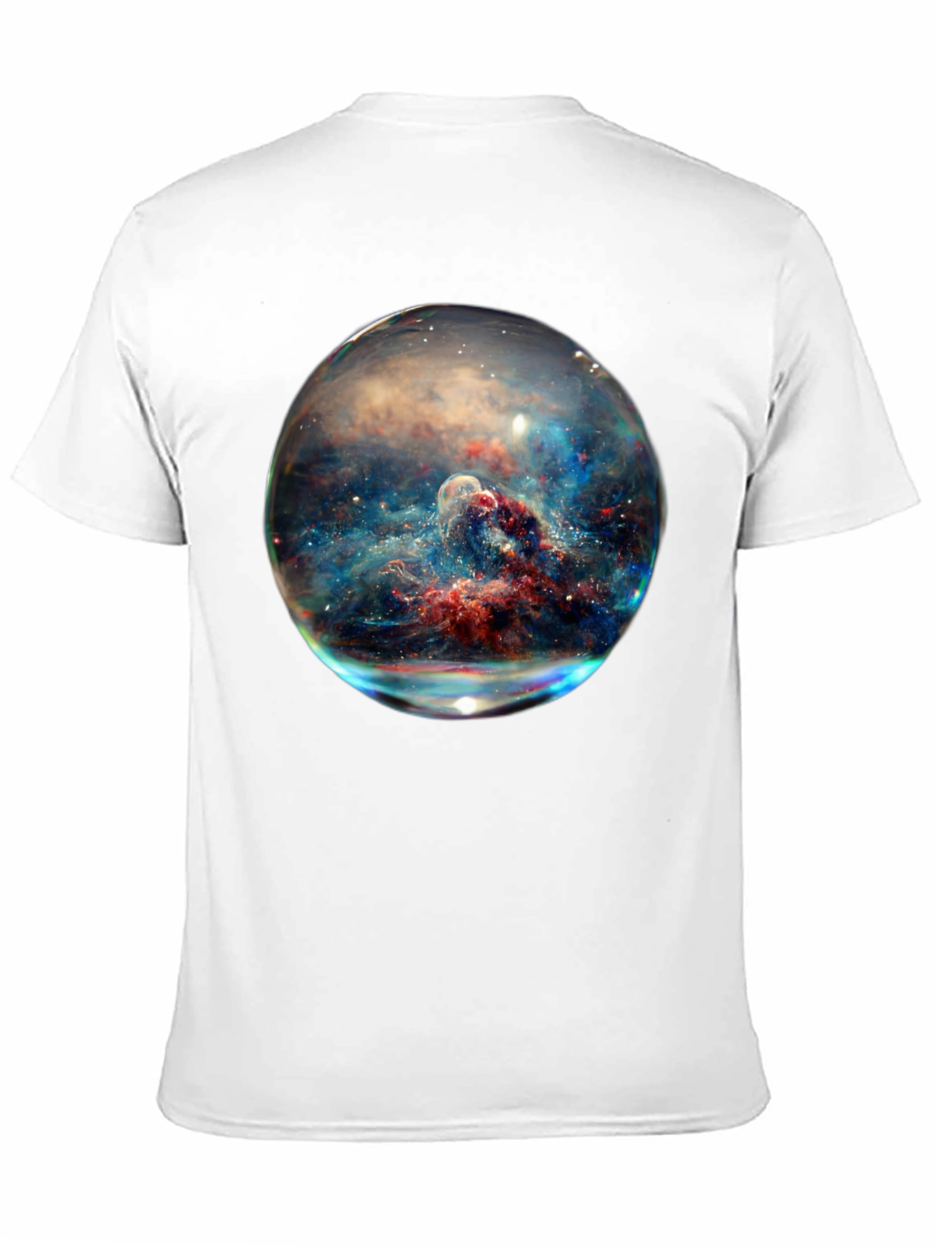 Black Nebula Sphere Graphic T-Shirt view 11