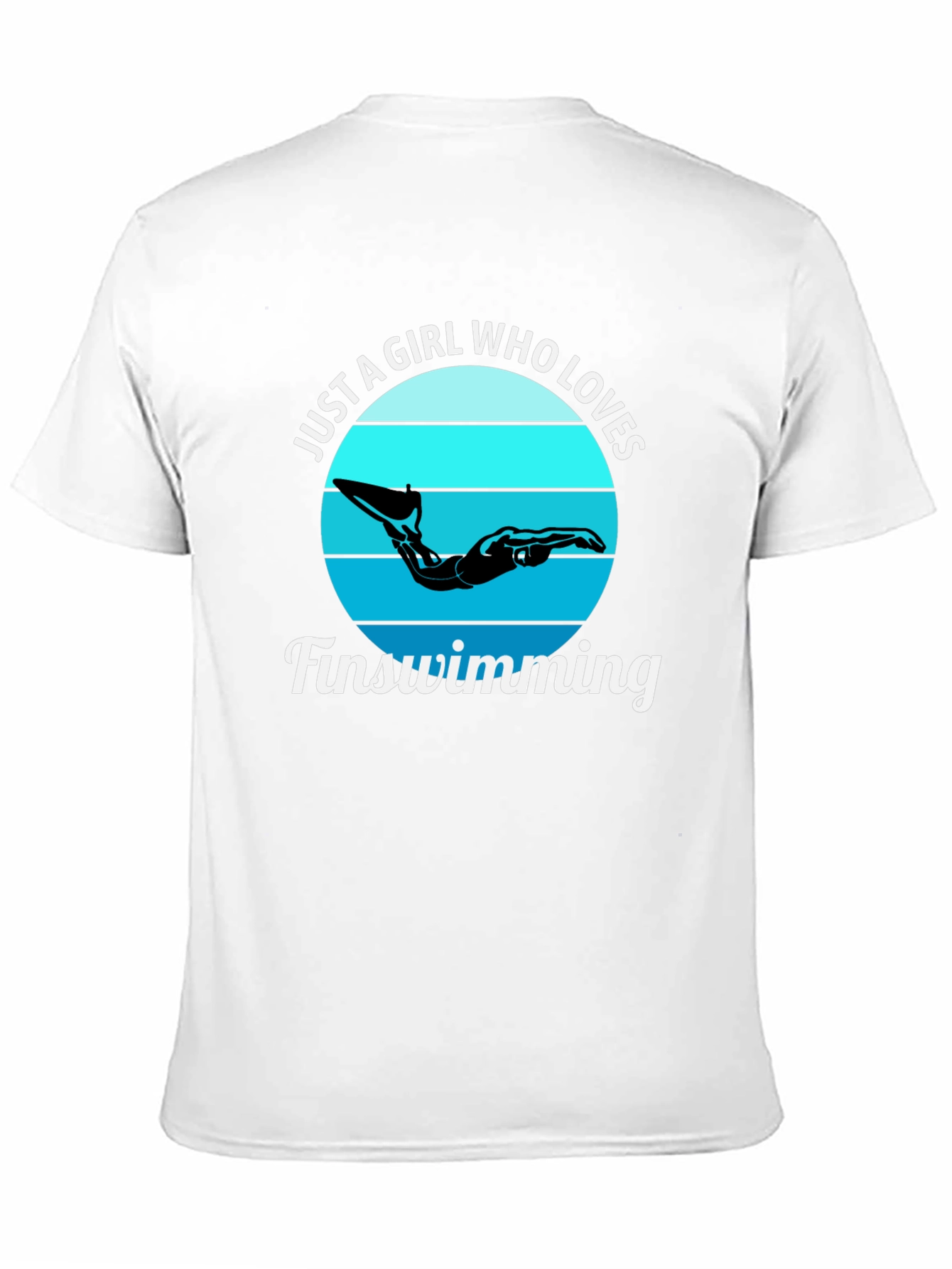Black Girl Who Loves Finswimming Graphic T-Shirt view 11