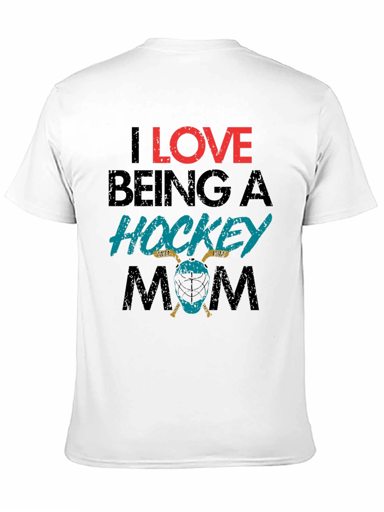 Black I Love Being a Hockey Mom T-Shirt view 11