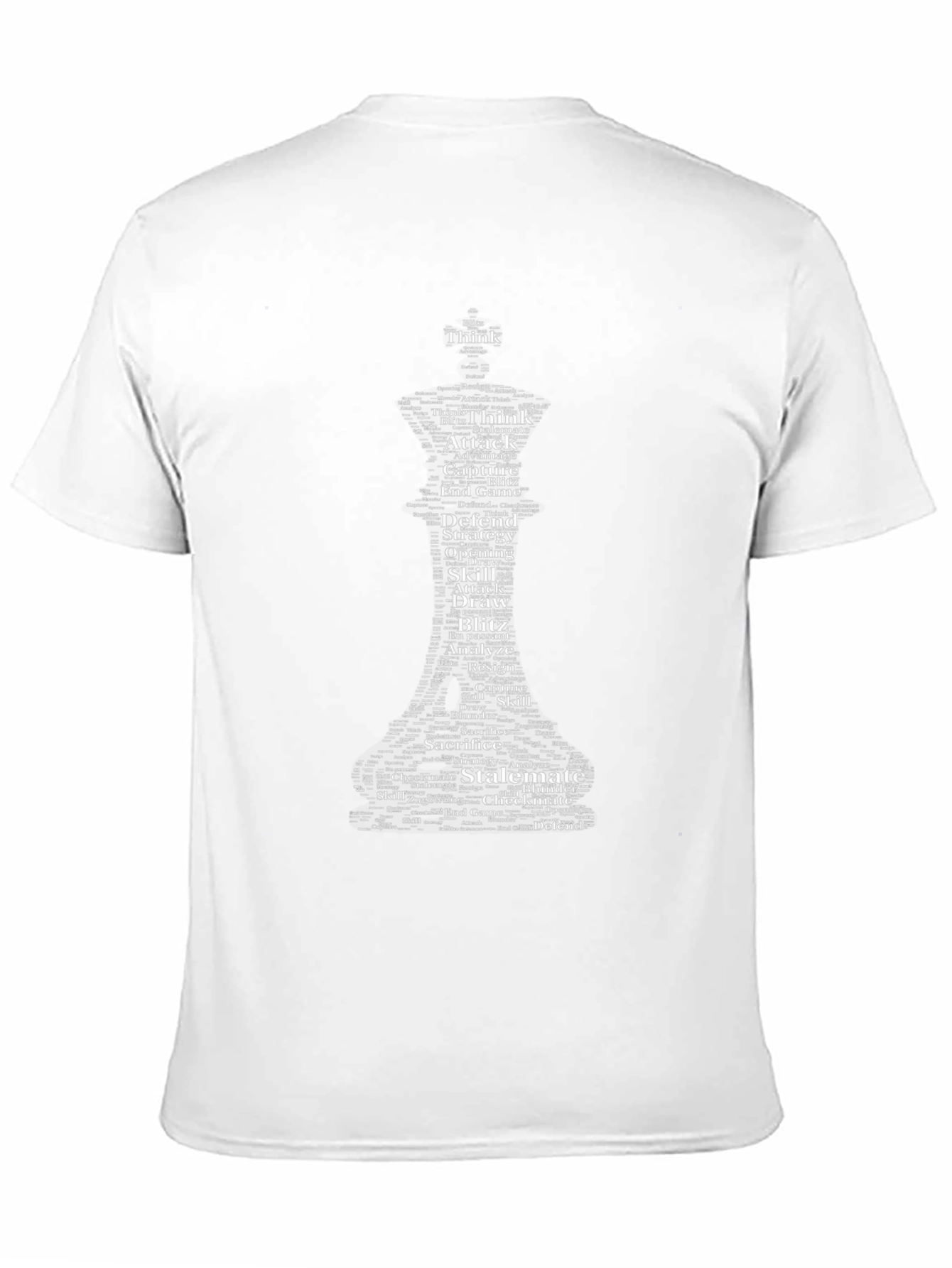Black Chess Word Art T-Shirt - Think, Strategy, Attack view 11
