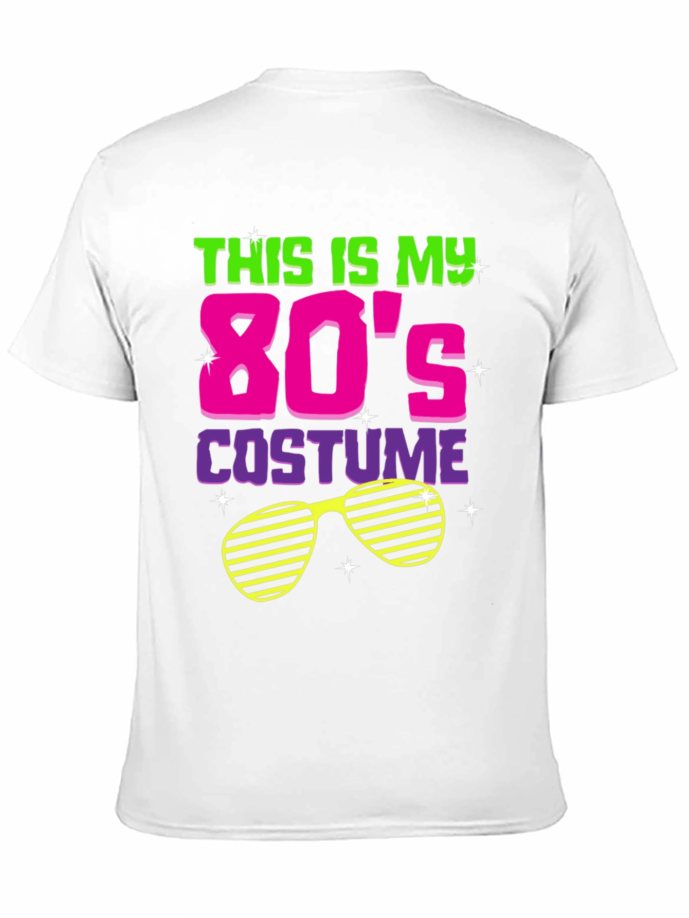 Black Retro 80s Costume T-Shirt view 11