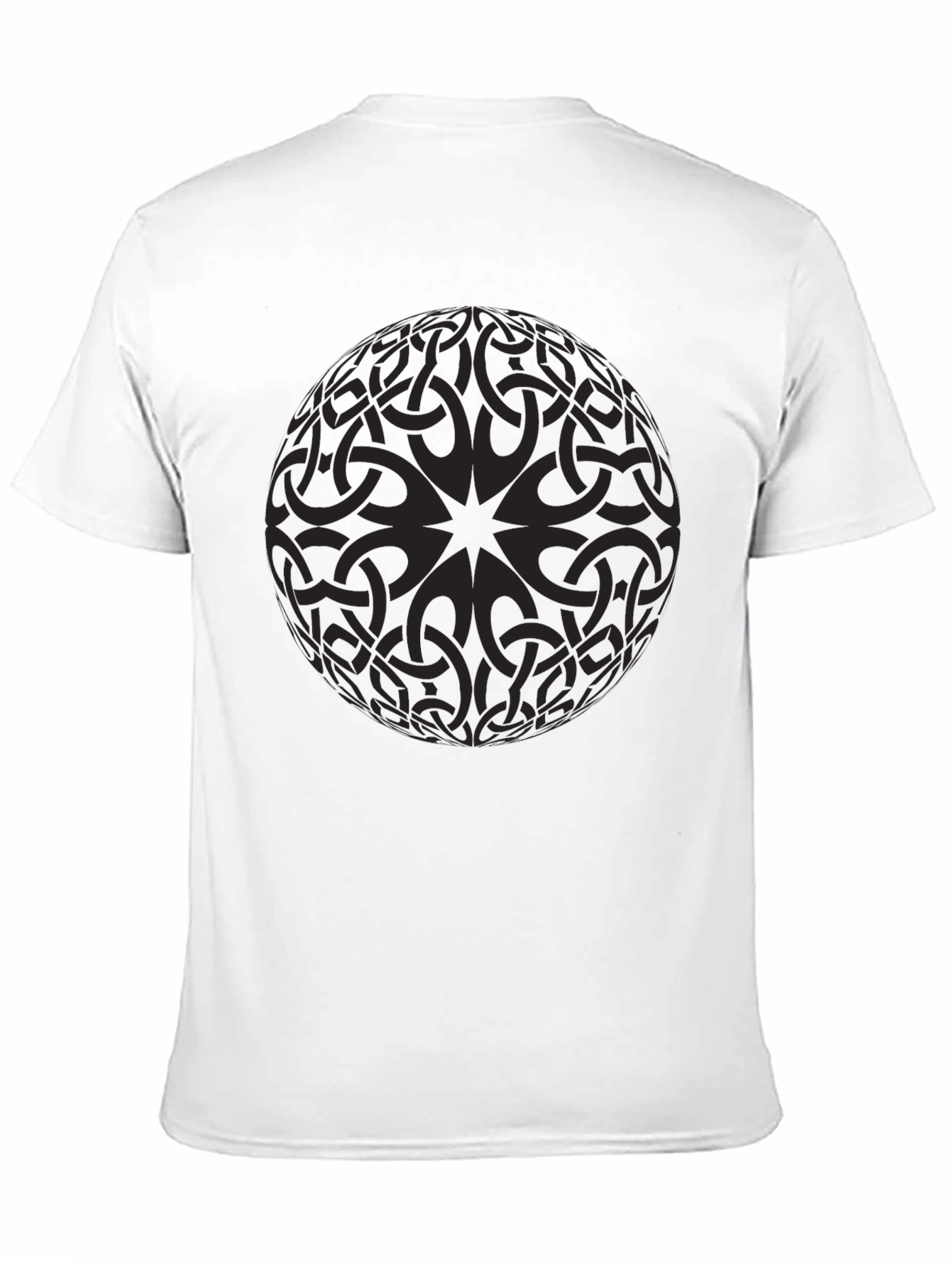 Black Celtic Knot Sphere Graphic Tee - Mens Black T-Shirt view 11