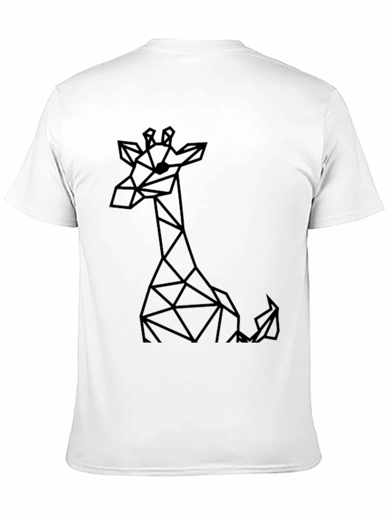 Black Geometric Giraffe Black T-Shirt view 11