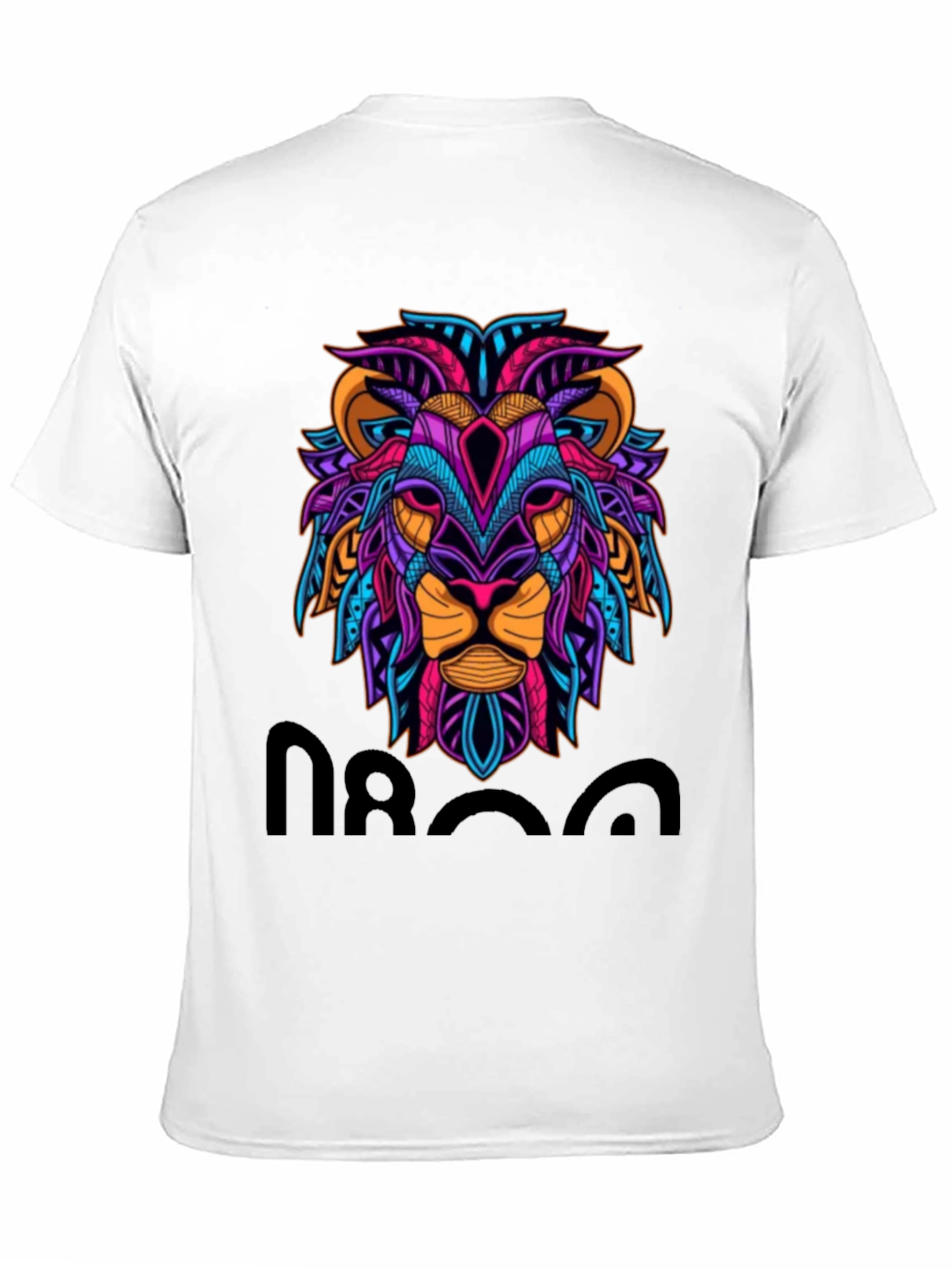 Black Lion Graphic Print Tee - Men's Black T-Shirt view 11