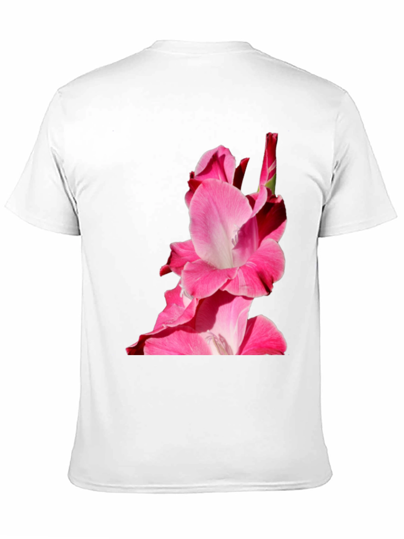Black Pink Floral Print Black Tee view 11