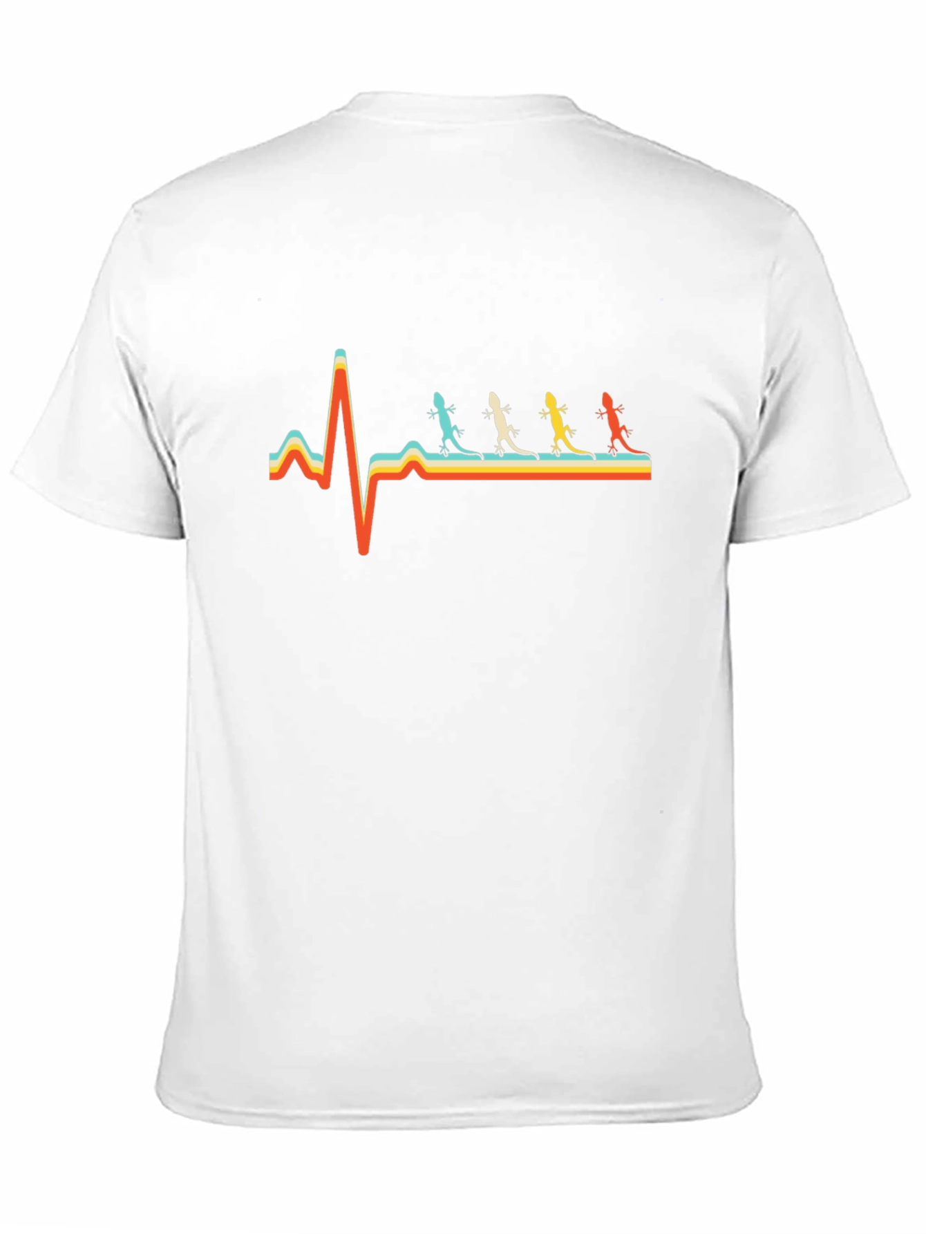 Black Lizard Heartbeat T-Shirt - Retro Style view 11