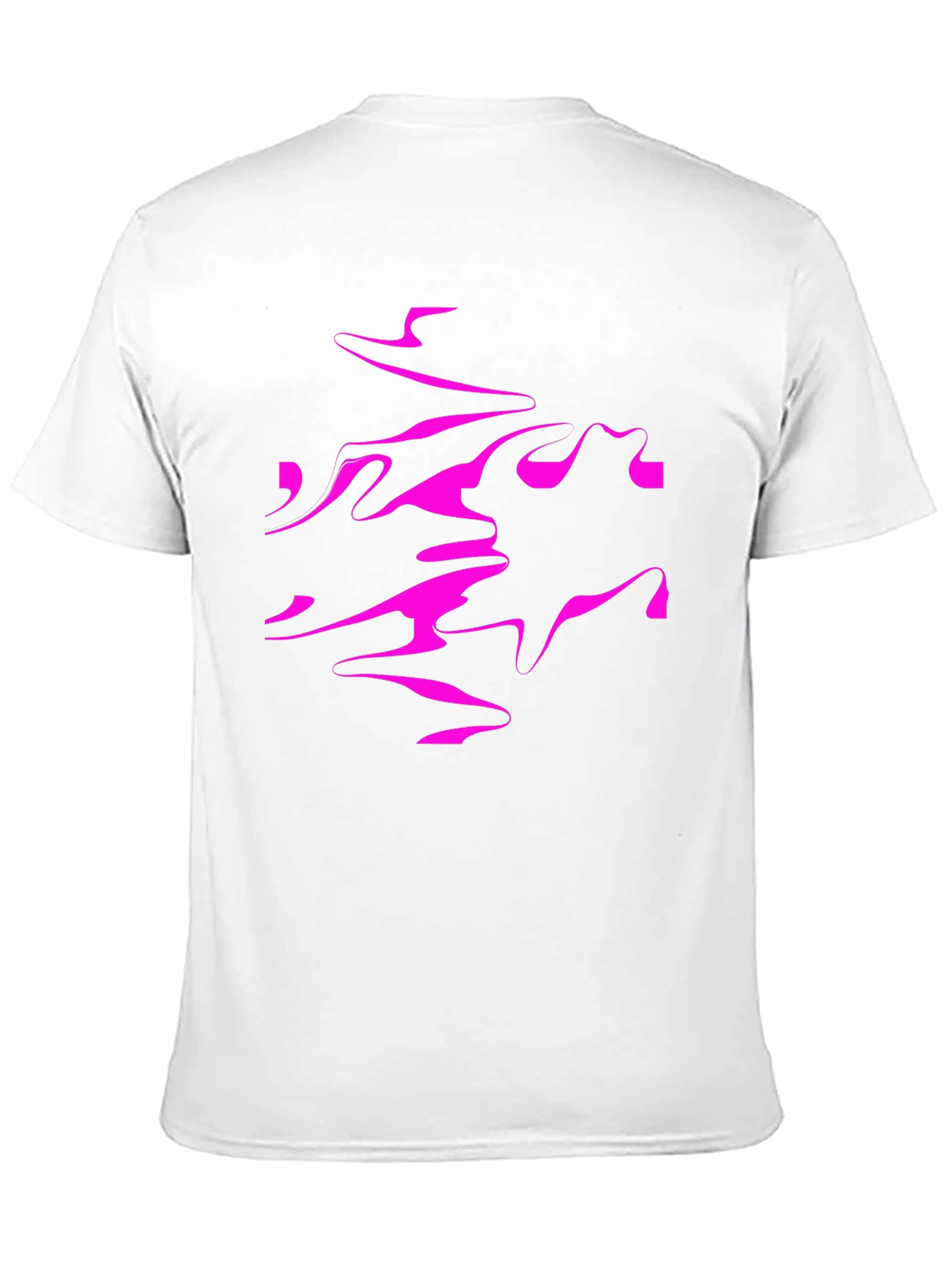 Black Abstract Print Black Crew Neck T-Shirt view 11