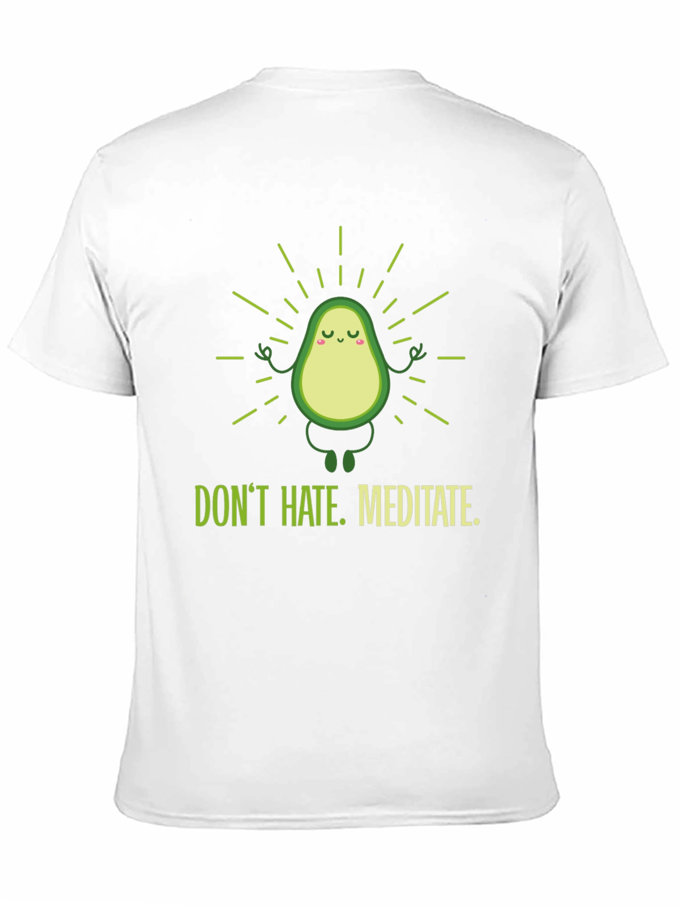 Black Meditating Avocado Graphic T-Shirt view 11